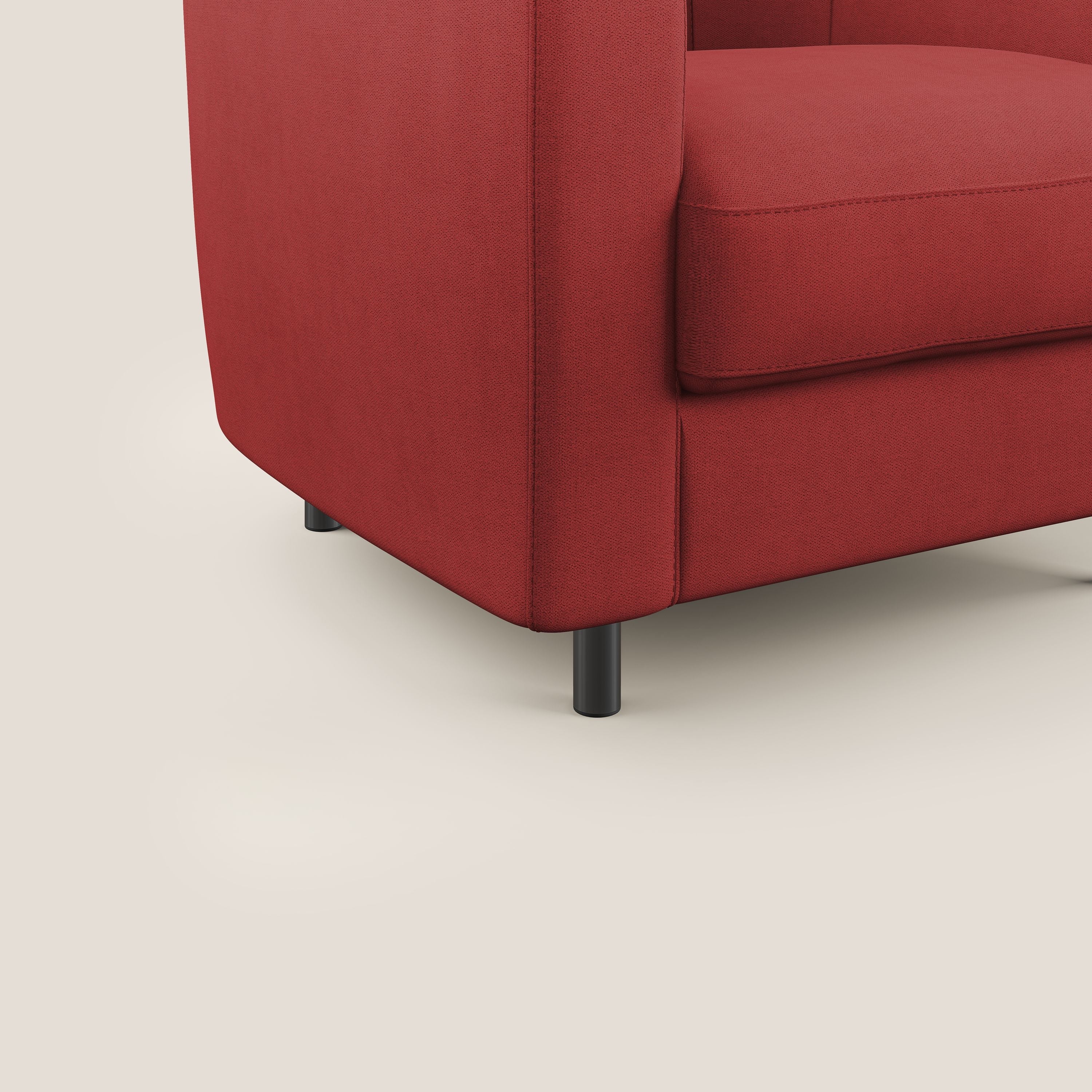 Pandora Fauteuil en tissu doux imperméable T02 rouge - Image 5