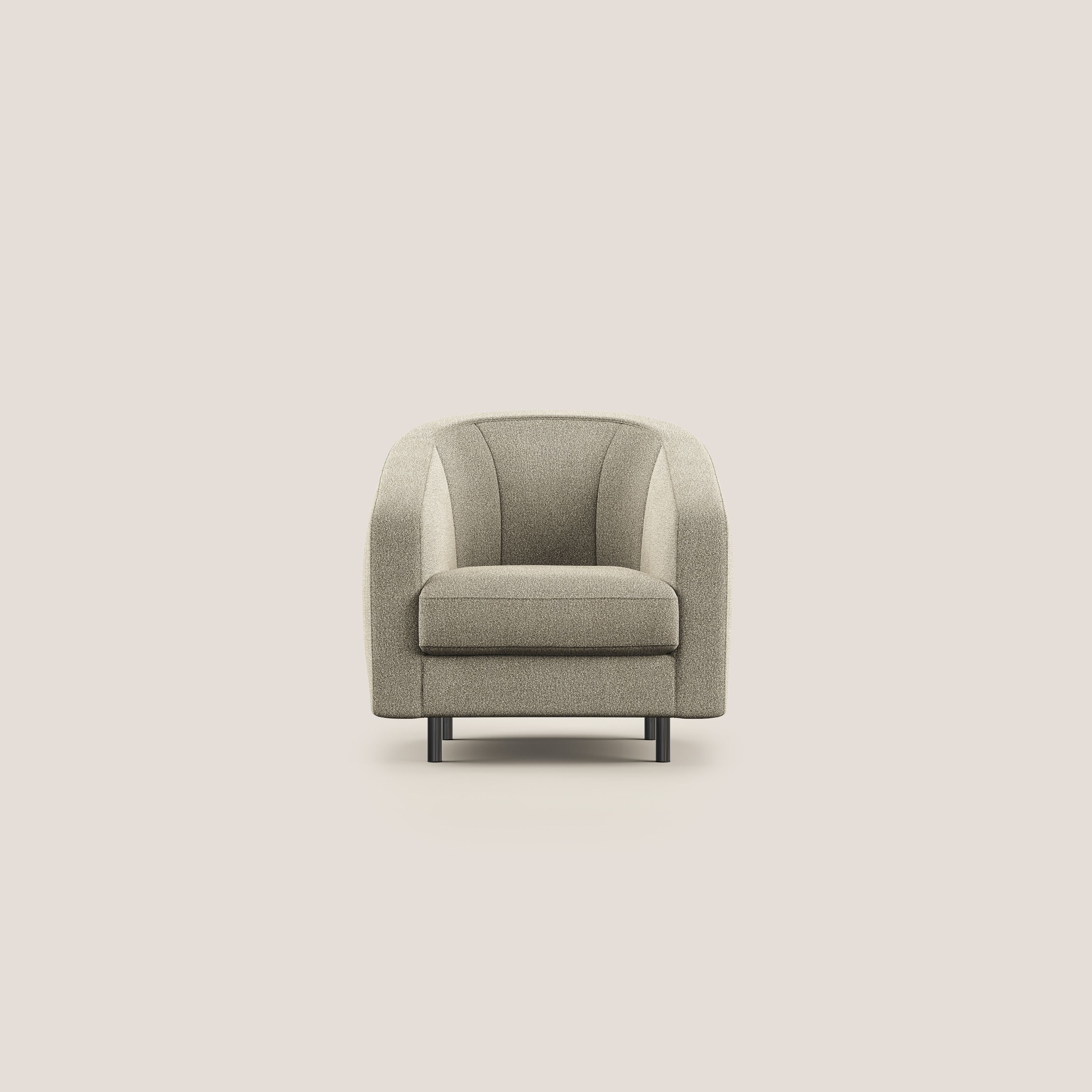 Pandora Fauteuil en tissu bouclé doux et imperméable T07 beige