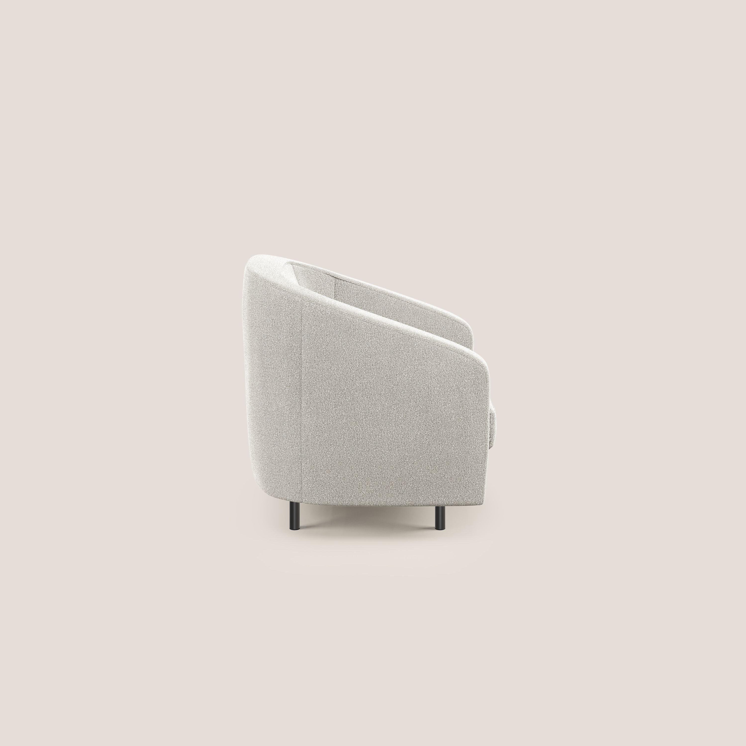 Pandora Fauteuil en tissu bouclé doux et imperméable T07 blanc - Image 3
