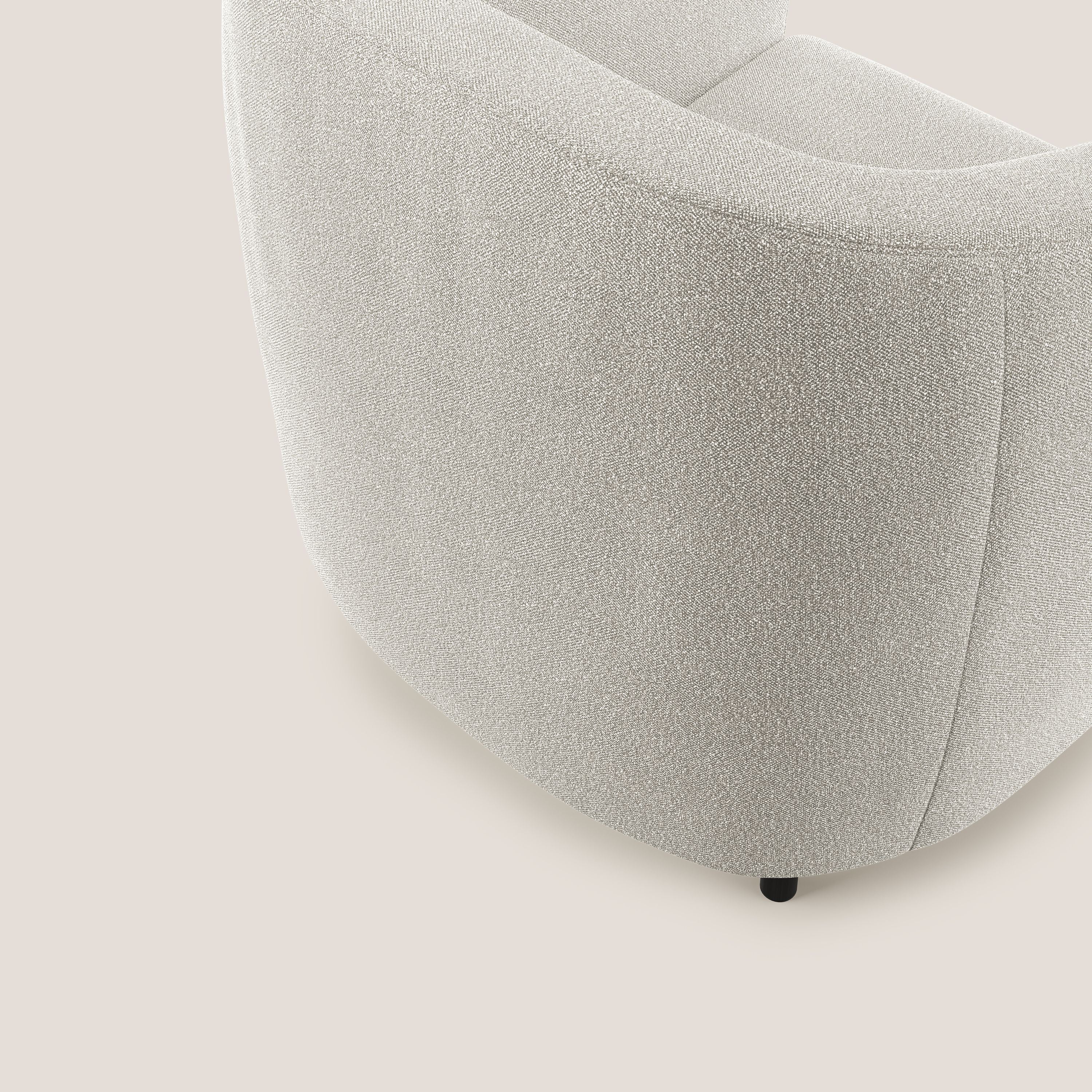 Pandora Fauteuil en tissu bouclé doux et imperméable T07 blanc - Image 6