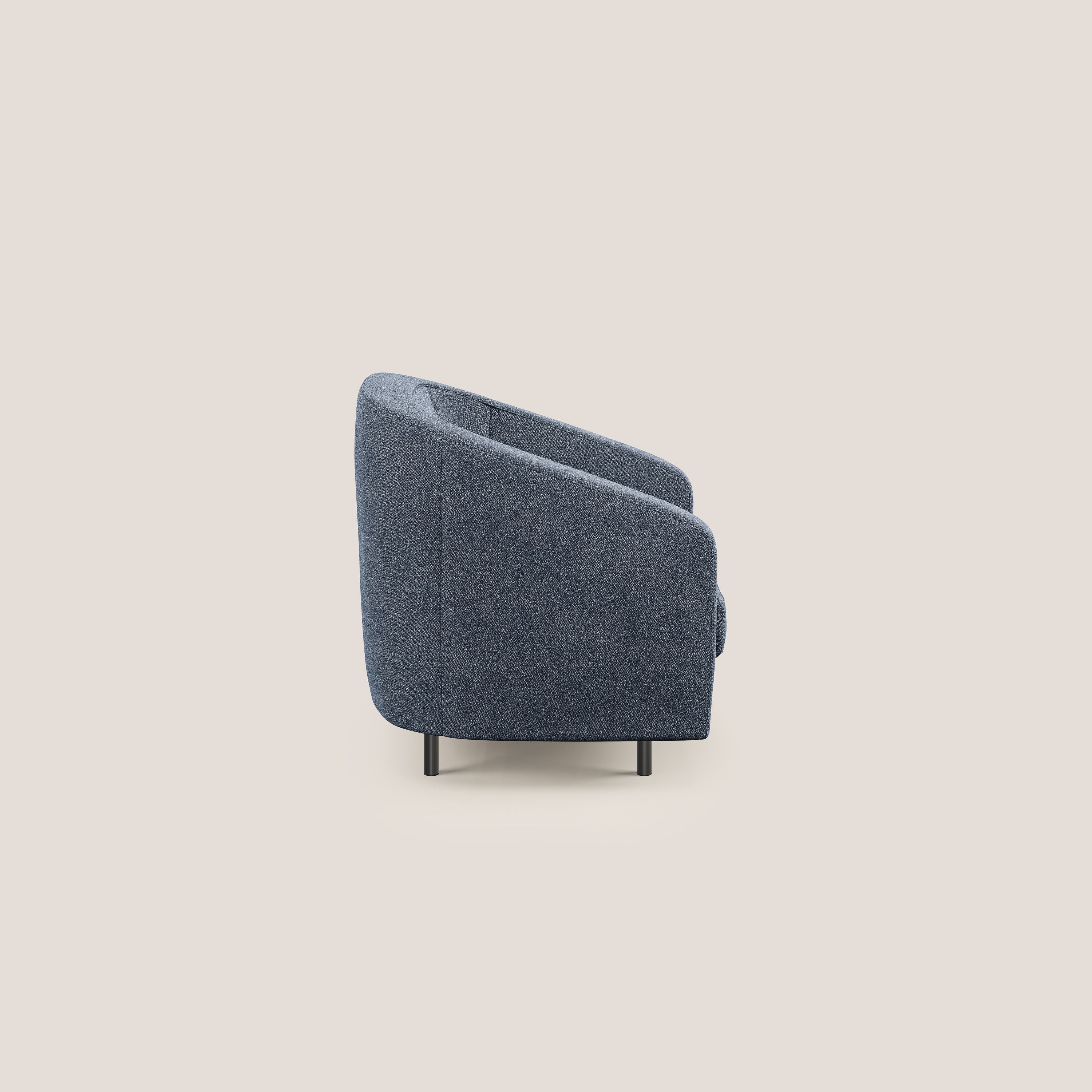 Pandora Fauteuil en tissu bouclé doux et imperméable T07 bleu - Image 3