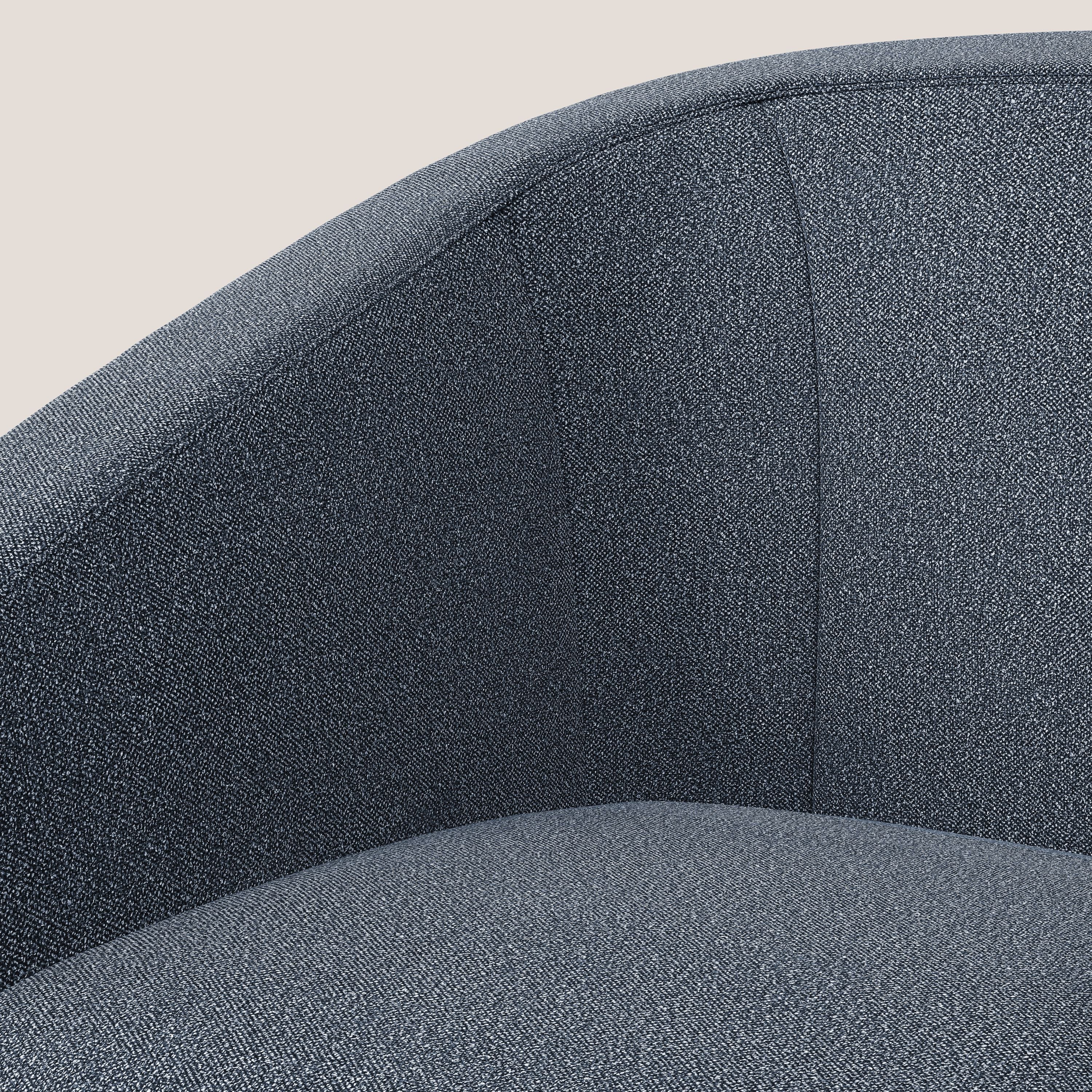 Pandora Fauteuil en tissu bouclé doux et imperméable T07 bleu - Image 7