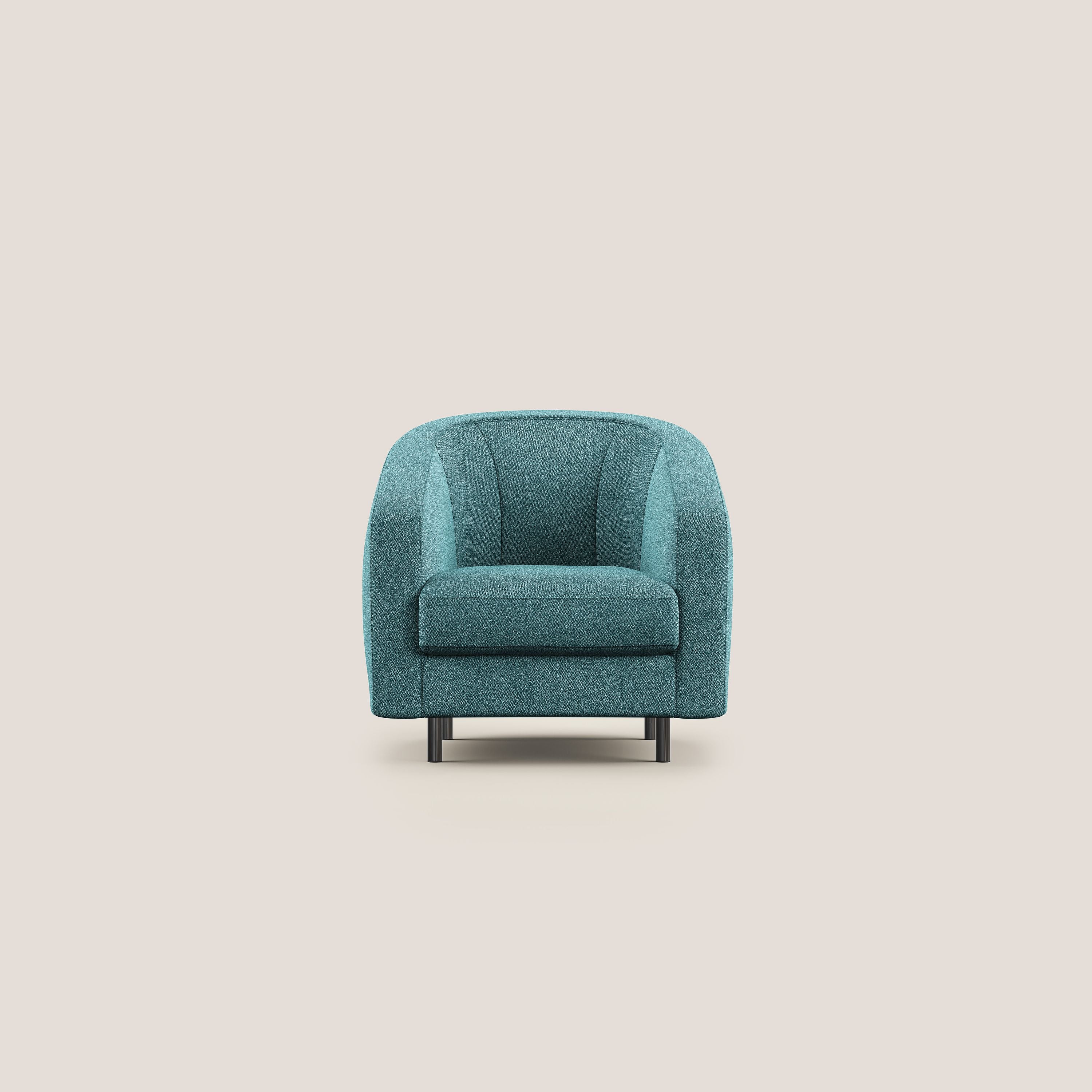 Pandora Fauteuil en tissu bouclé doux et imperméable T07 bleu ciel