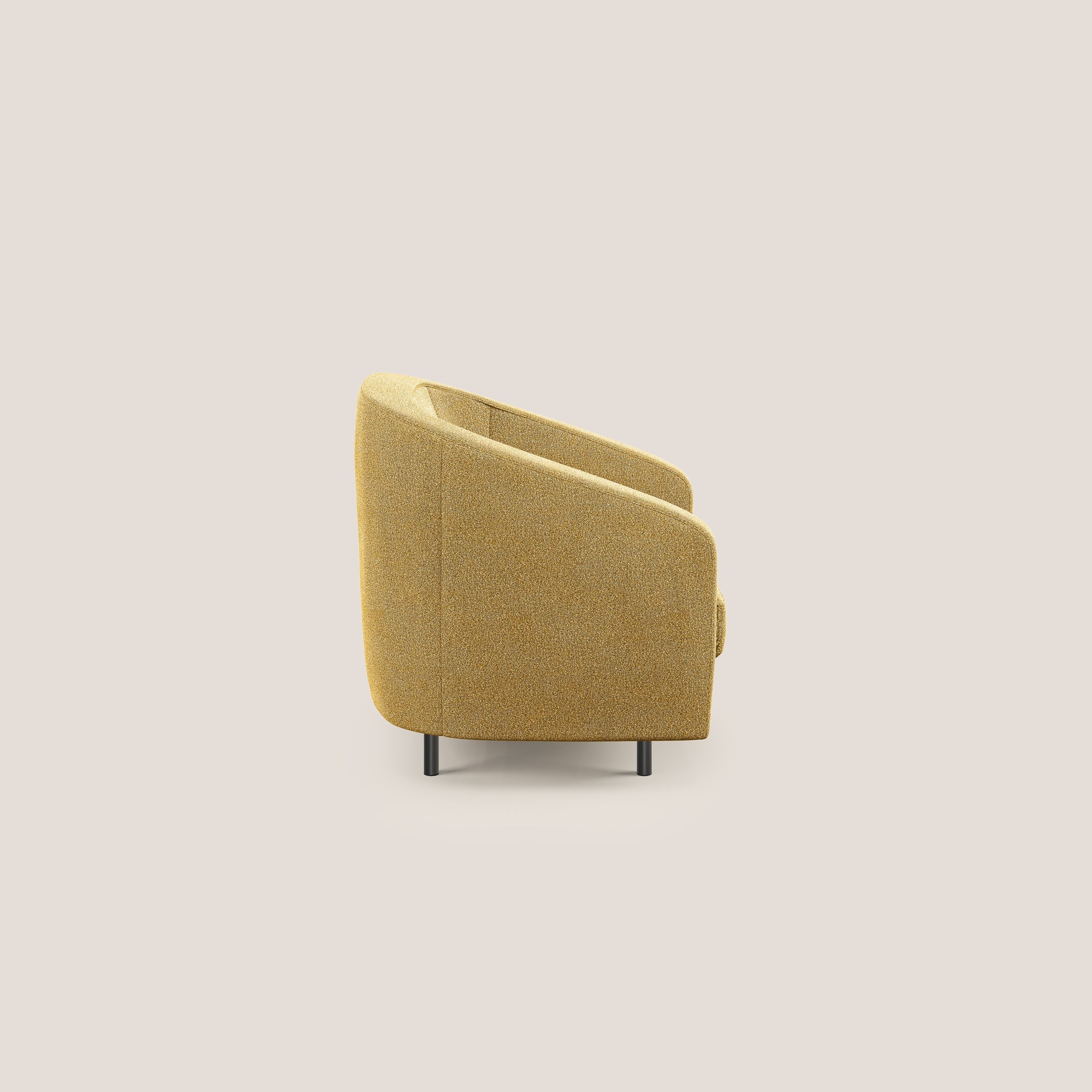 Pandora Fauteuil en tissu bouclé doux et imperméable T07 jaune - Image 3