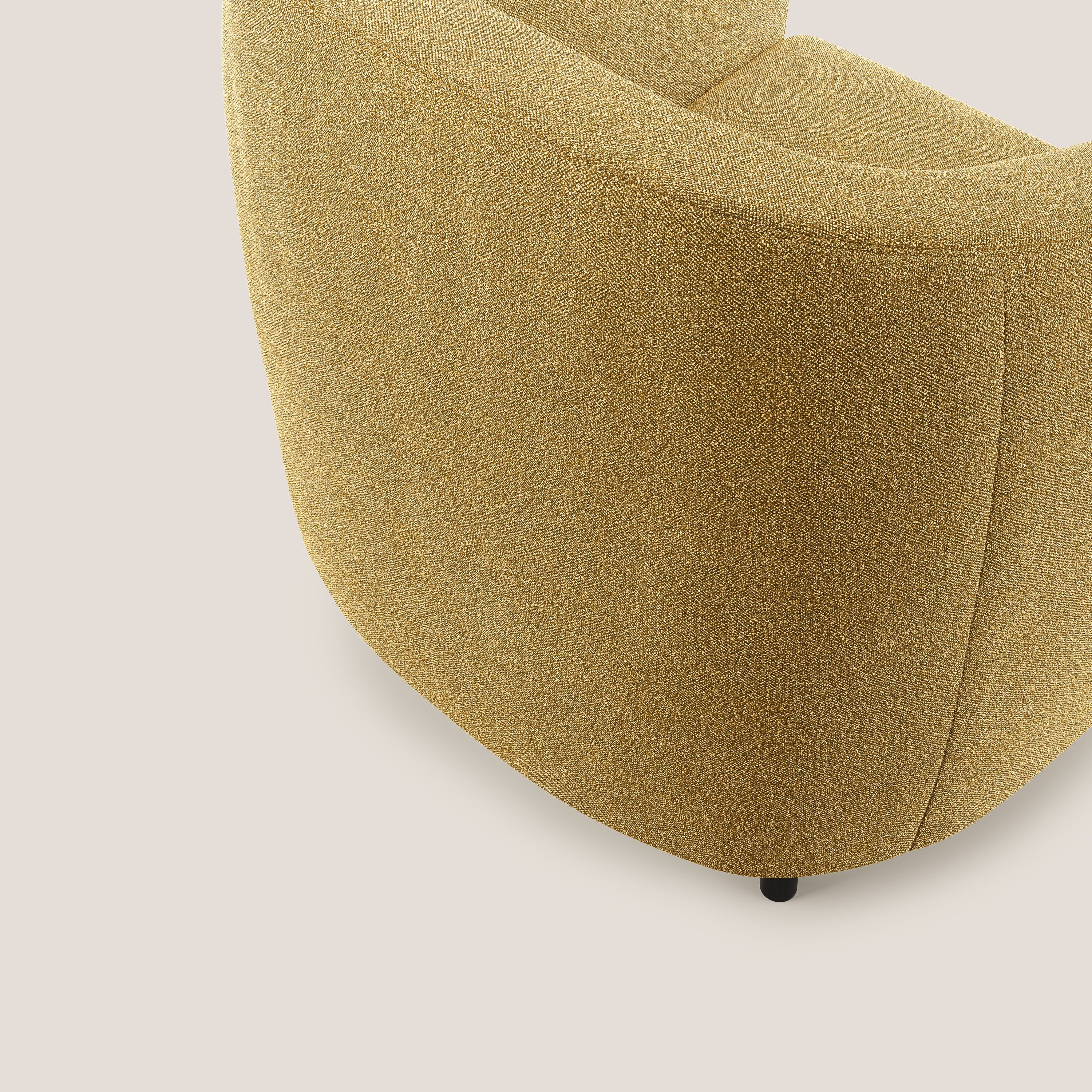 Pandora Fauteuil en tissu bouclé doux et imperméable T07 jaune - Image 6