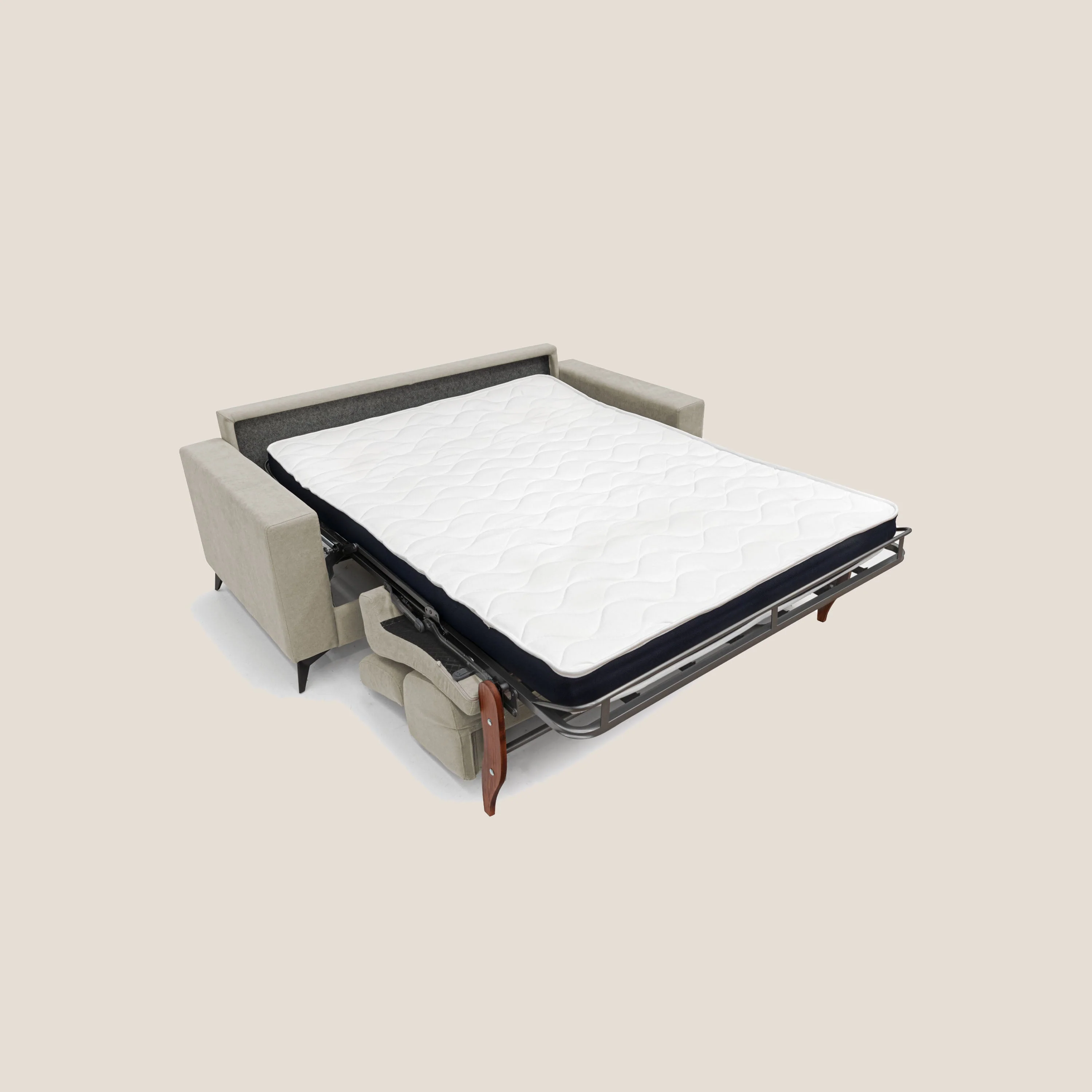 Pegaso canapĂ© convertible avec tĂȘtiĂšres inclinables en tissu doux impermĂ©able T02 crĂšme - Image 9