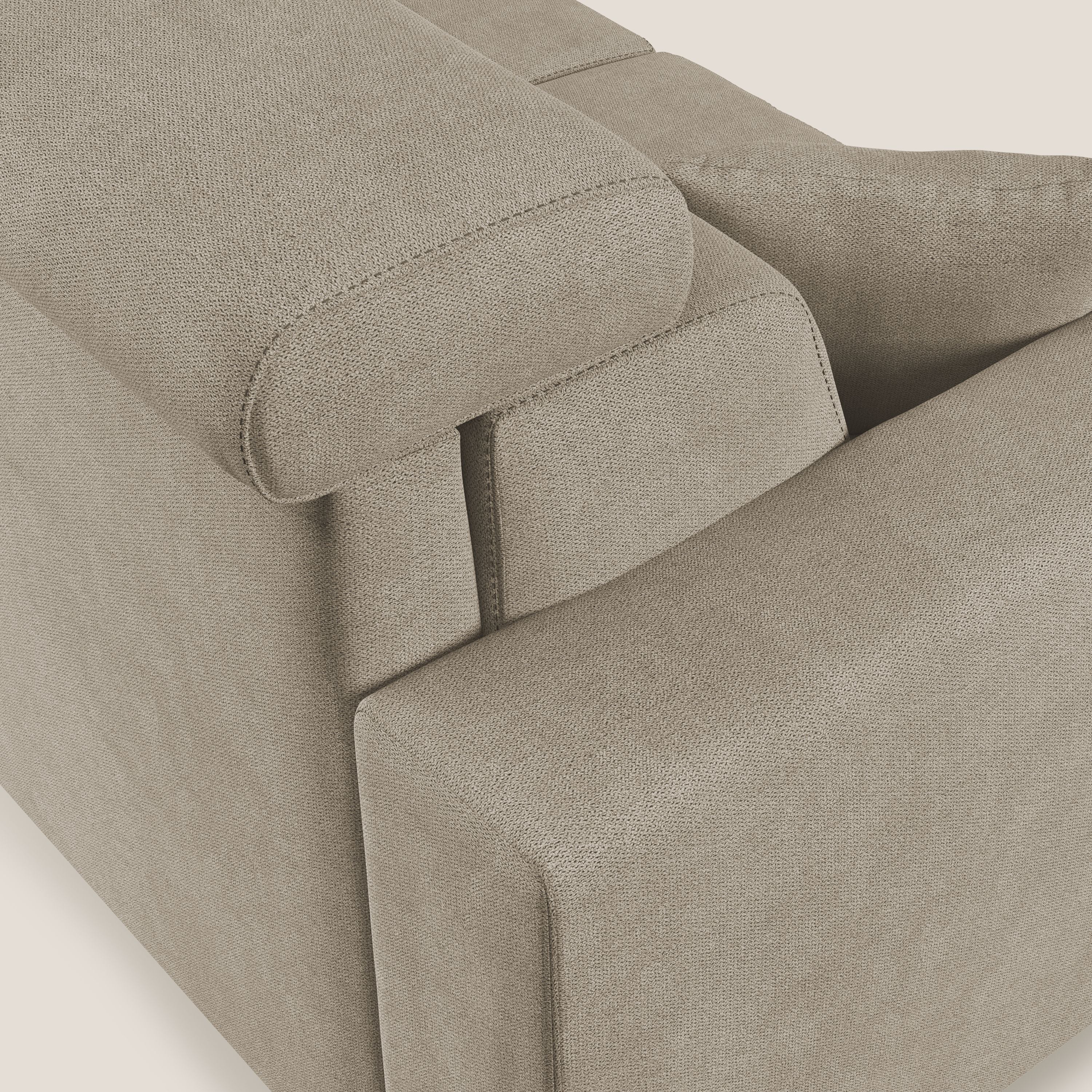 Pegaso canapé convertible d'angle avec têtières inclinables en tissu doux imperméable T02 beige - Image 8