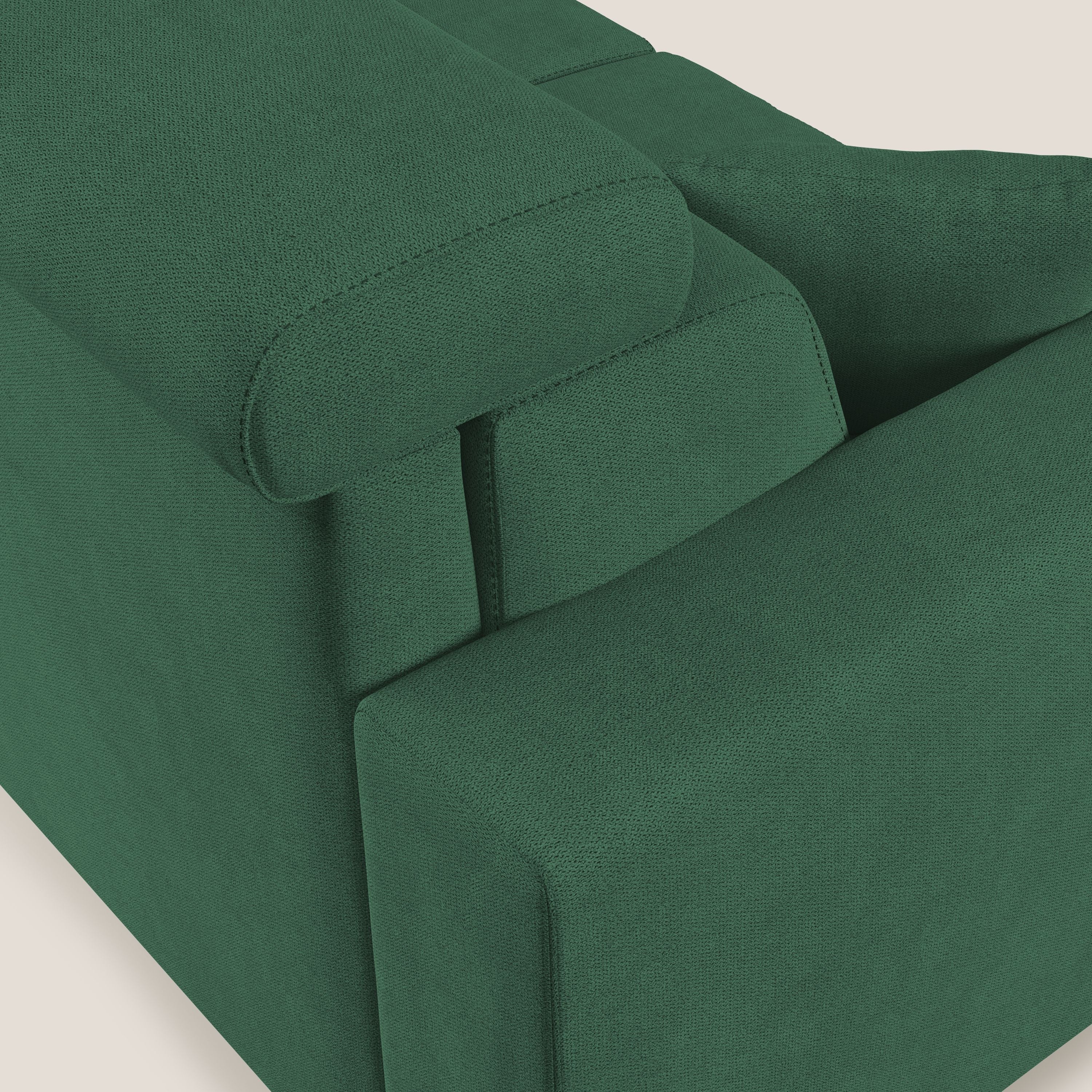 Pegaso canapé convertible d'angle avec têtières inclinables en tissu doux imperméable T02 vert - Image 6