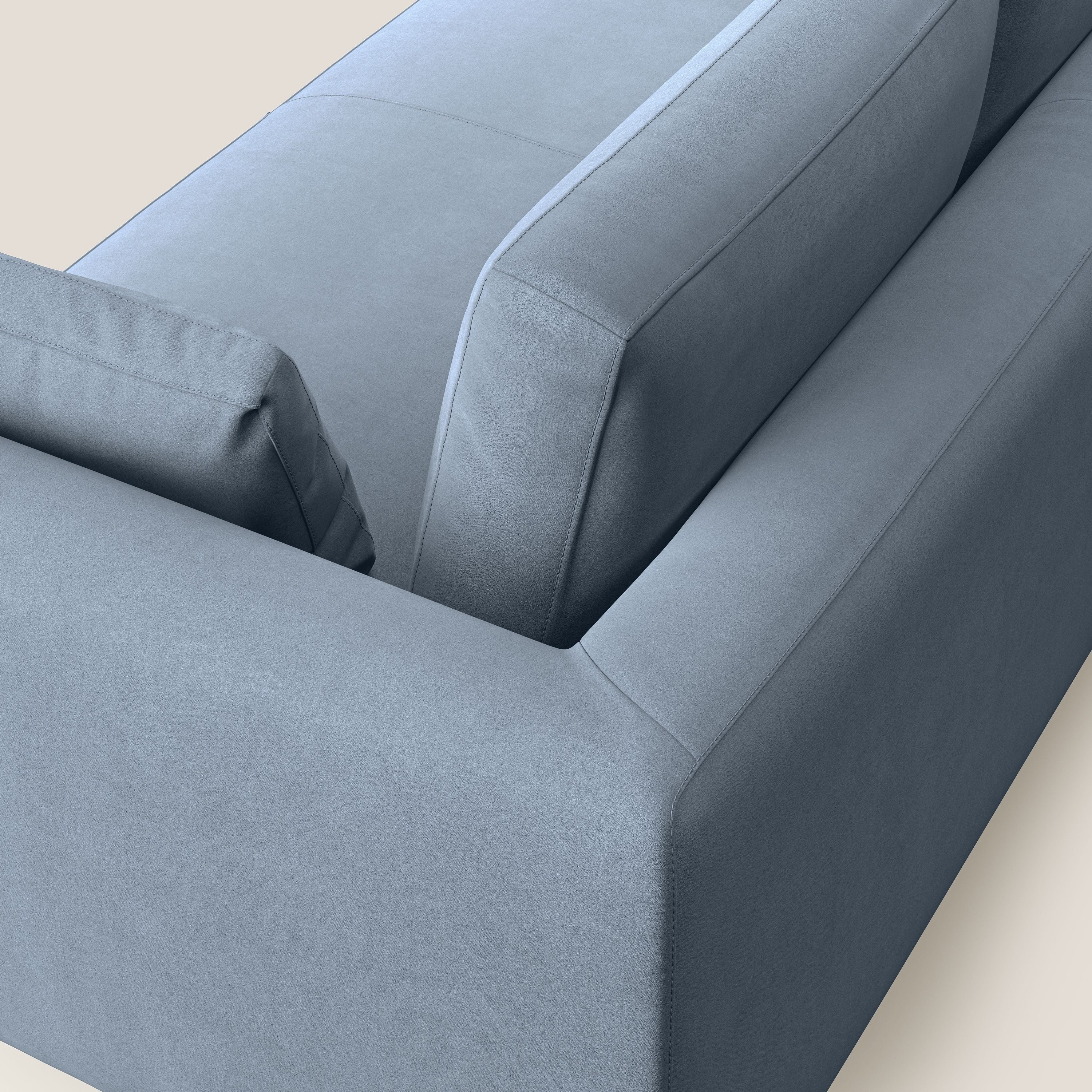 Plano canapé moderne en microfibre technique détachable T11 bleu pastel - Image 6