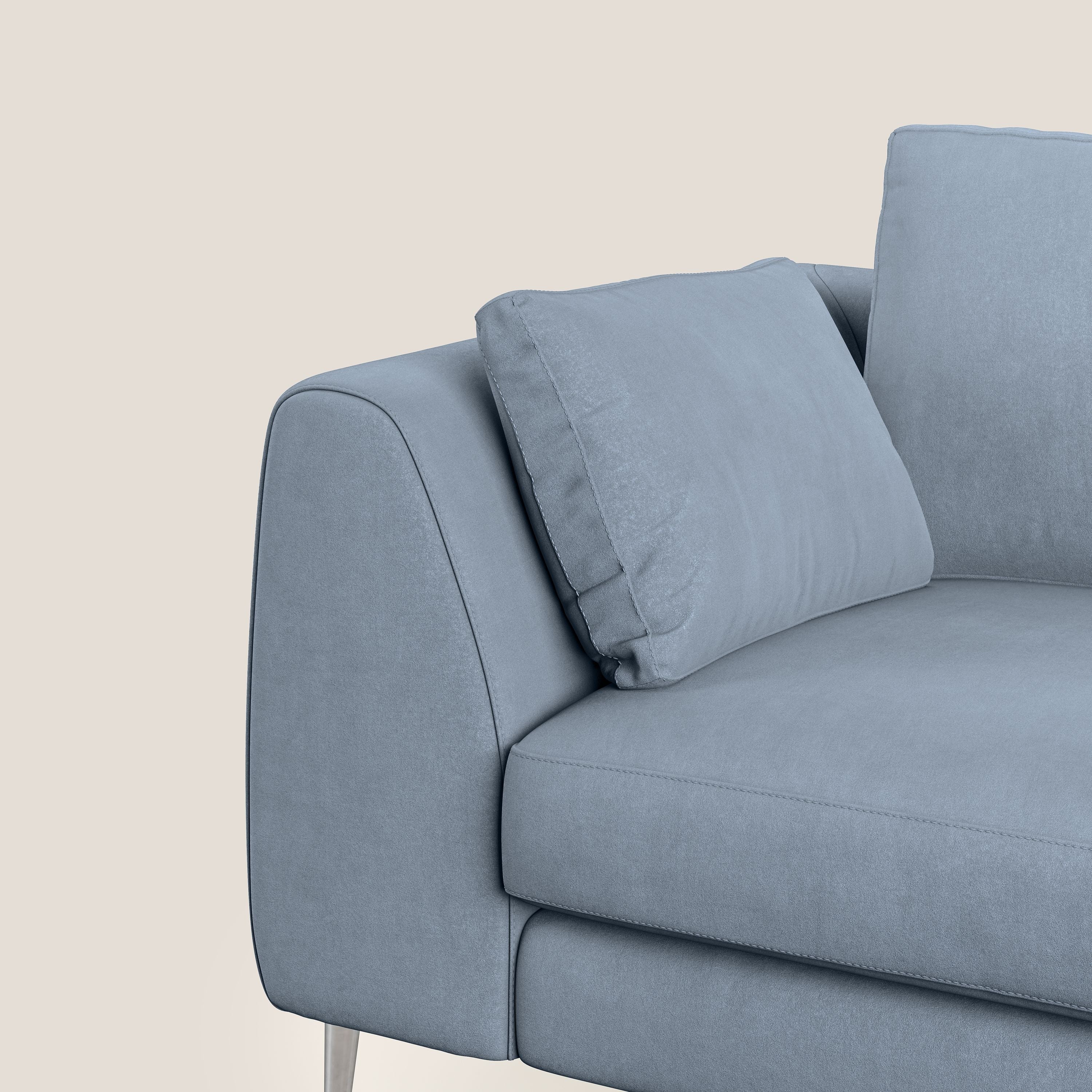 Plano canapé moderne en microfibre technique détachable T11 bleu pastel - Image 7