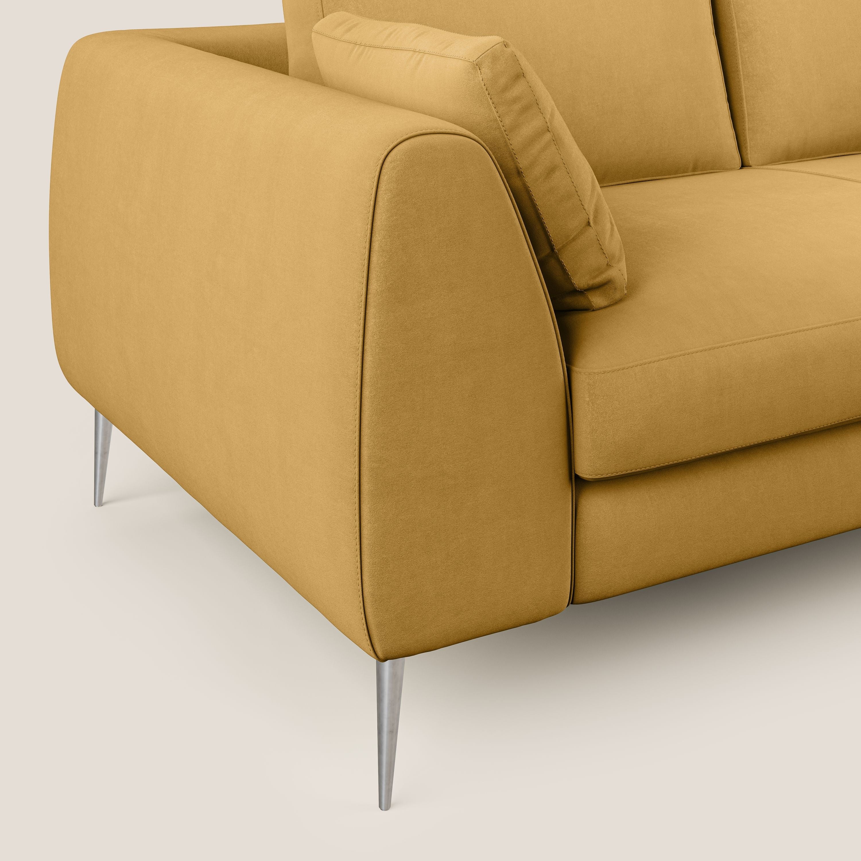 Plano canapé moderne en microfibre technique détachable T11 jaune - Image 5