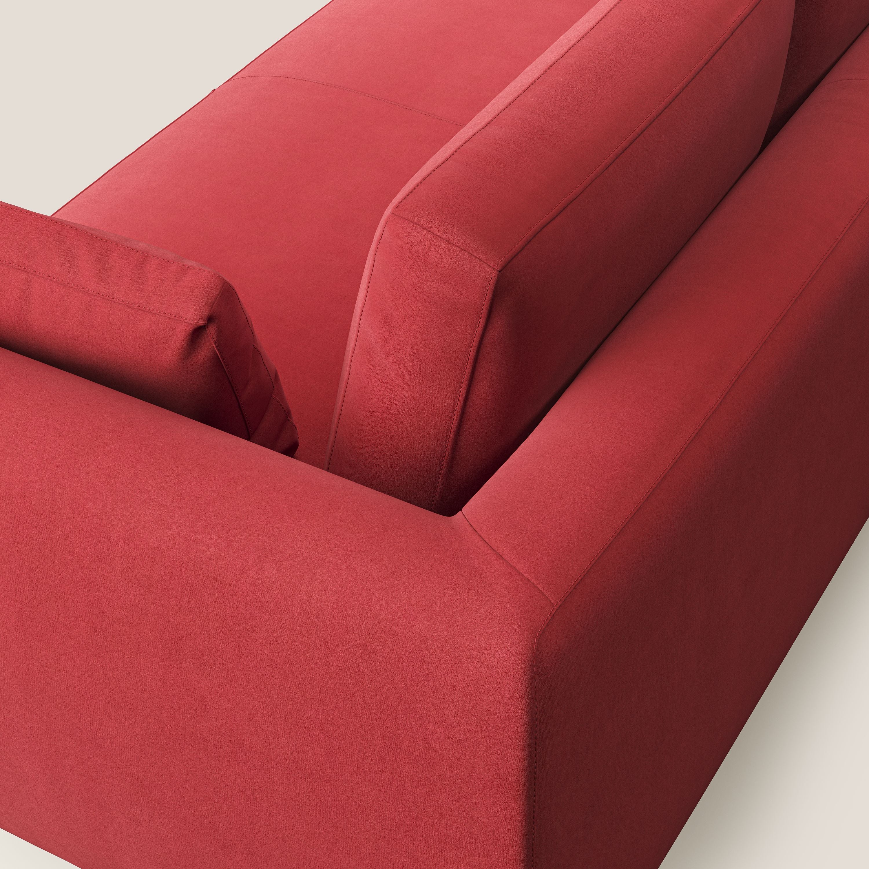 Plano canapé moderne en microfibre technique détachable T11 rouge - Image 7