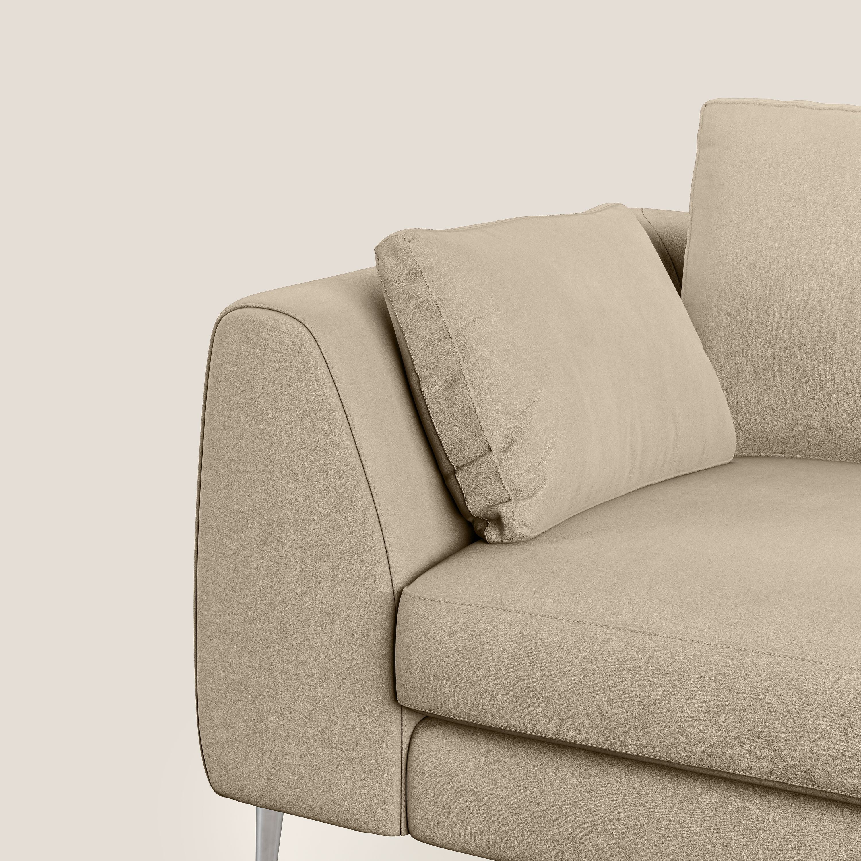 Plano canapé moderne en microfibre technique détachable T11 Taupe tortora - Image 7