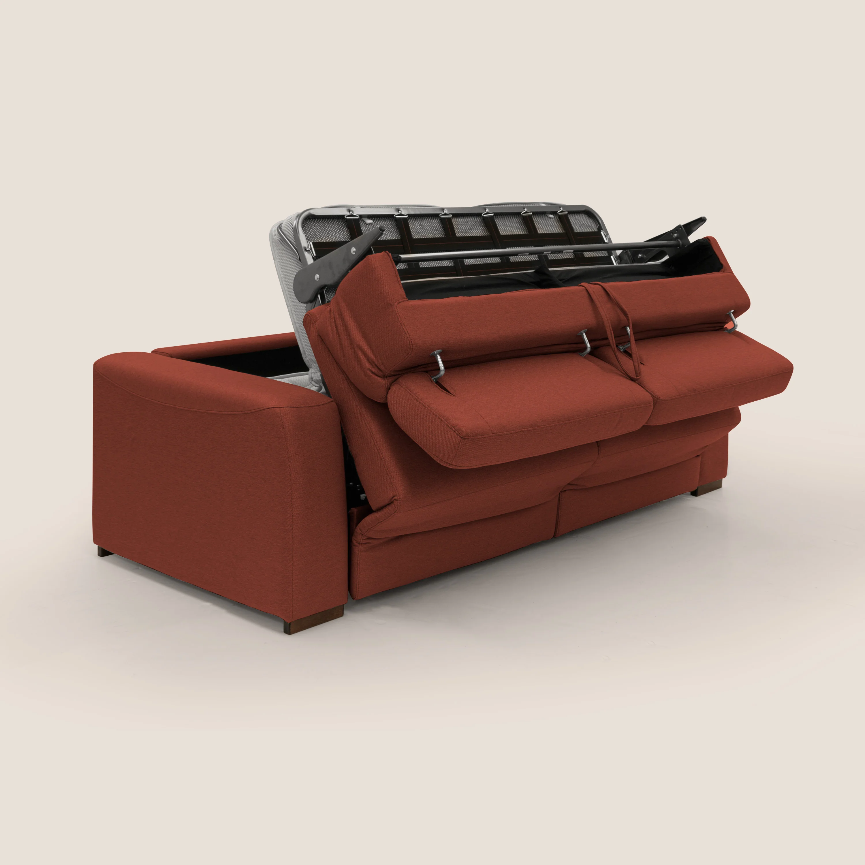 Poseidon canapé lit convertible + RELAX électrique en tissu imperméable détachable T05 rouge - Image 3