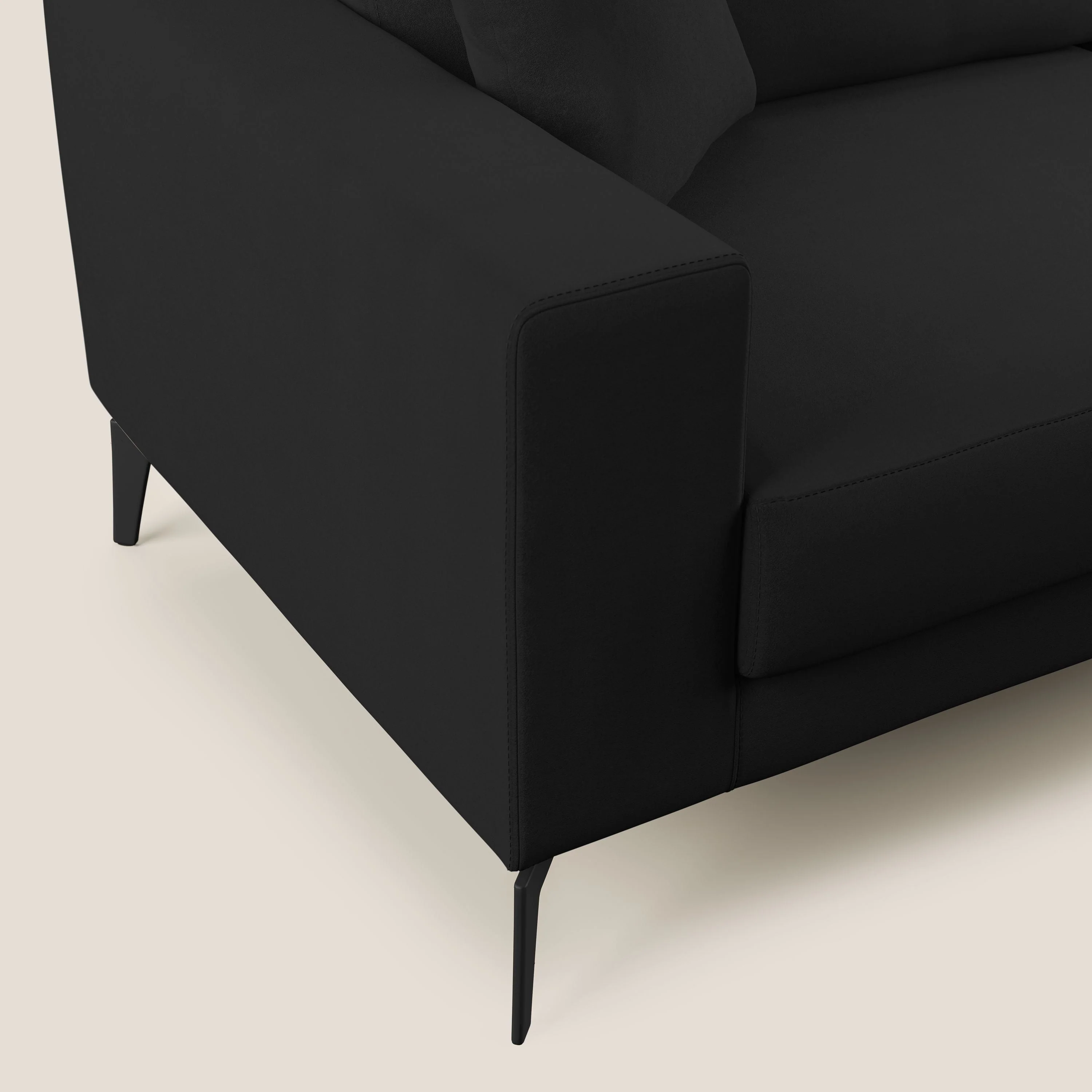 Prestige canapé moderne en microfibre détachable T11 noir - Image 5