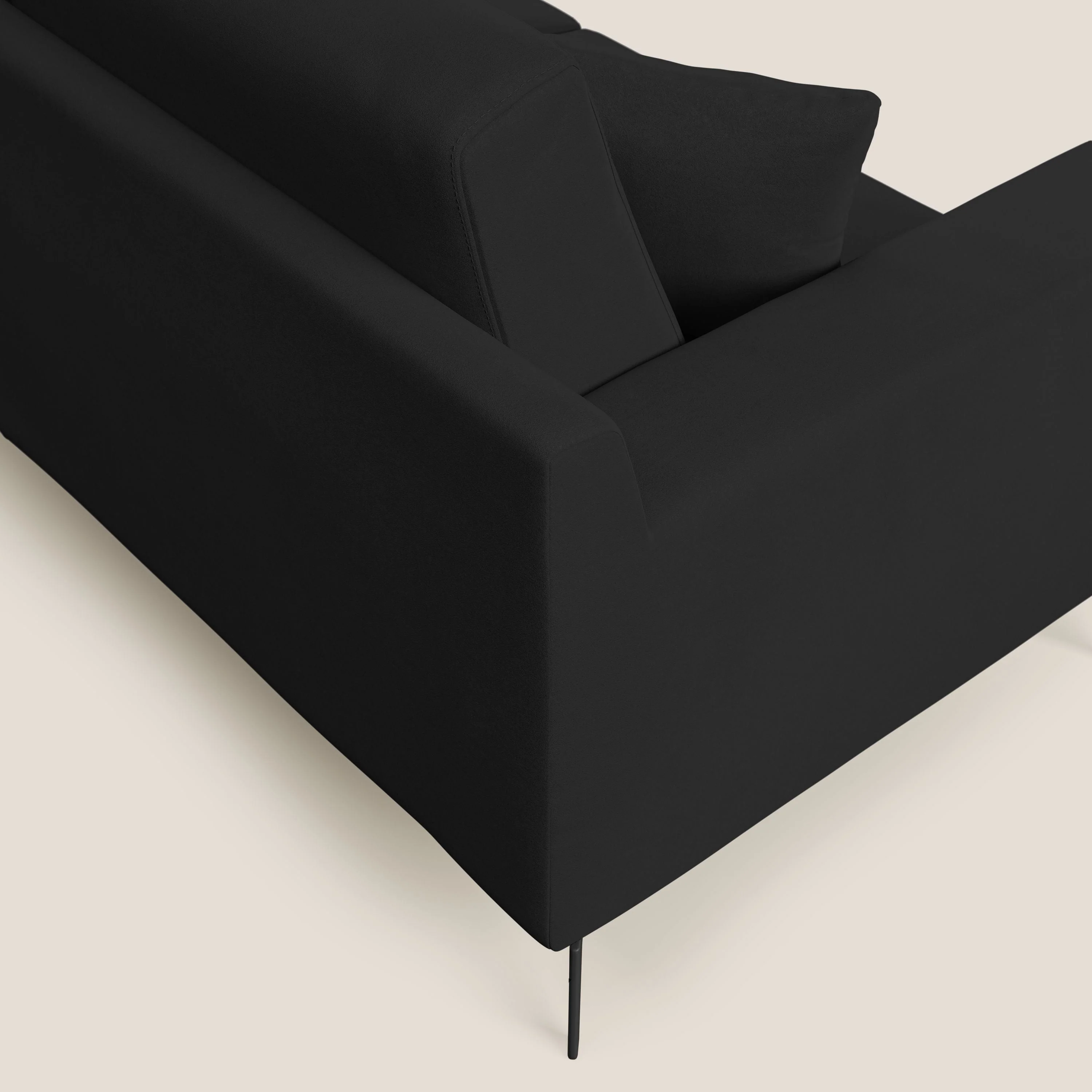 Prestige canapé moderne en microfibre détachable T11 noir - Image 6