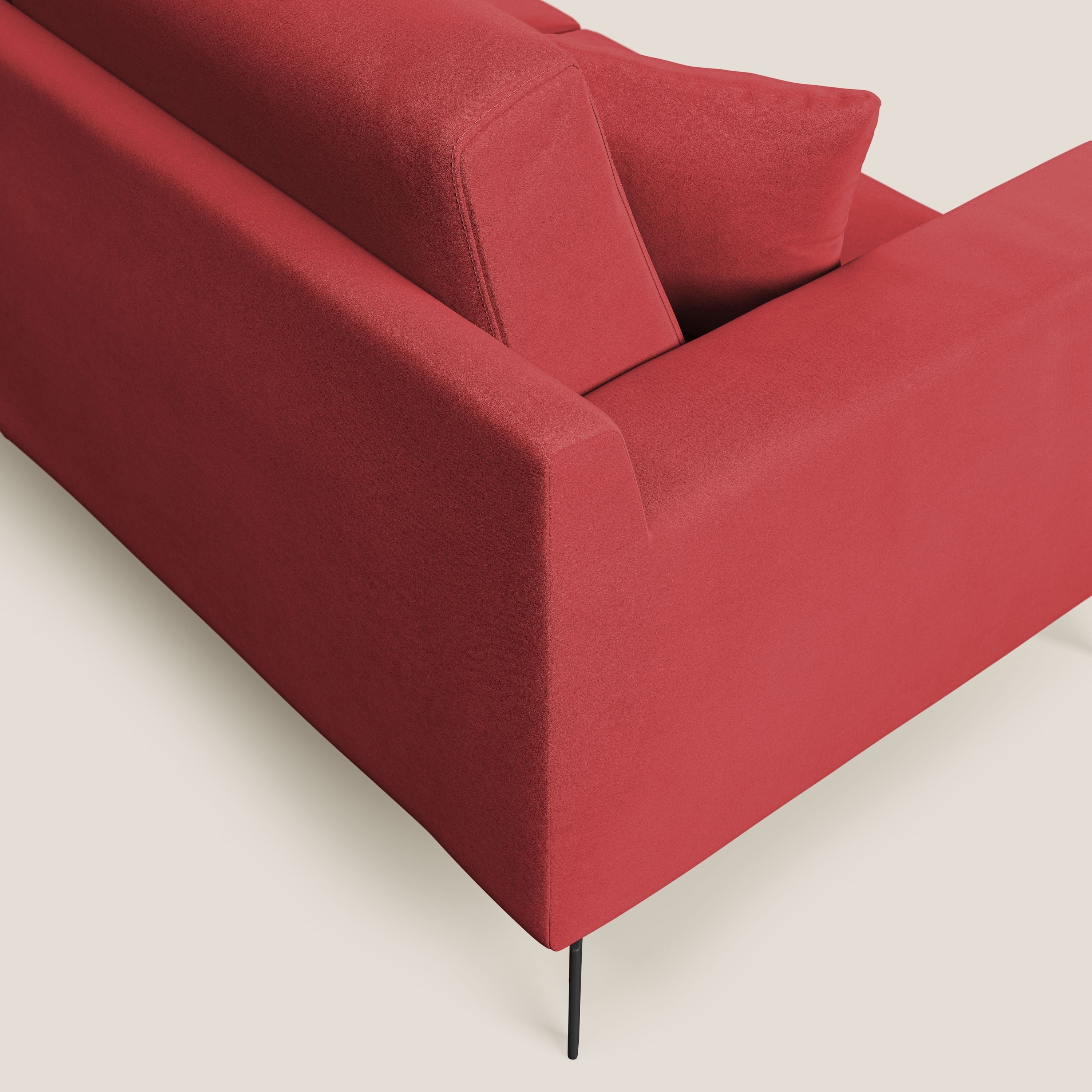 Prestige canapé moderne en microfibre détachable T11 rouge - Image 6