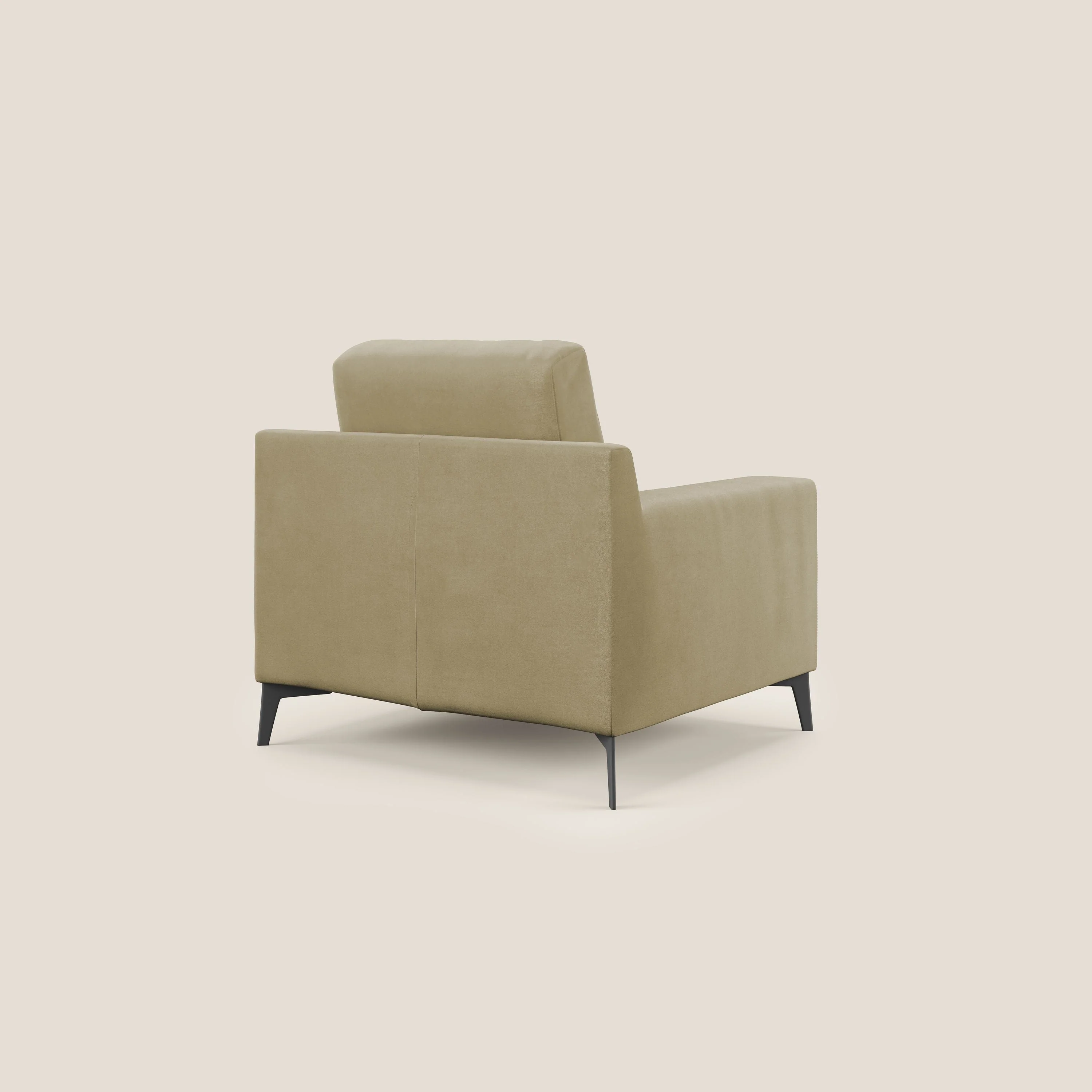 Prestige fauteuil moderne en microfibre détachable T11 beige - Image 4