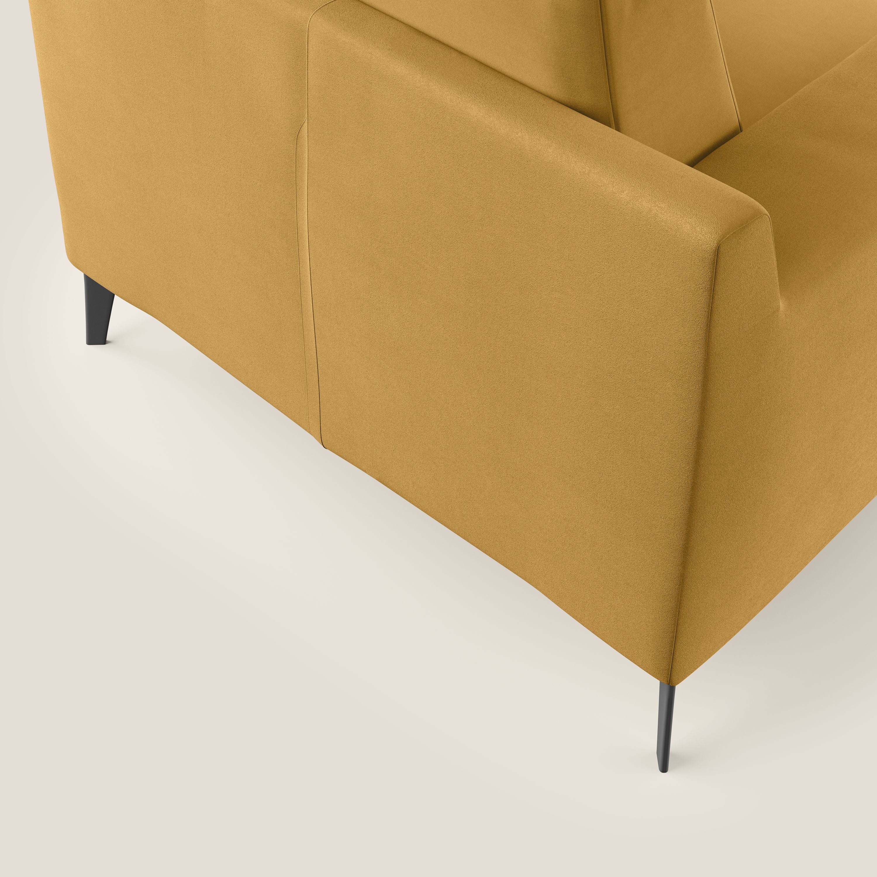 Prestige fauteuil moderne en microfibre détachable T11 jaune - Image 6