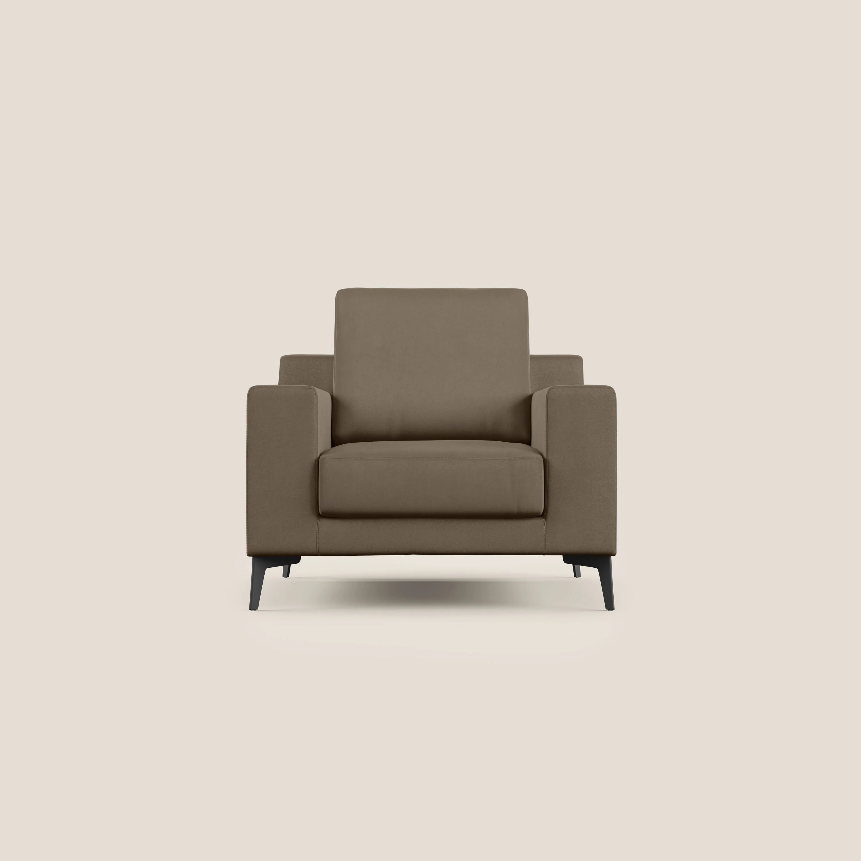 Prestige fauteuil moderne en microfibre détachable T11 marron