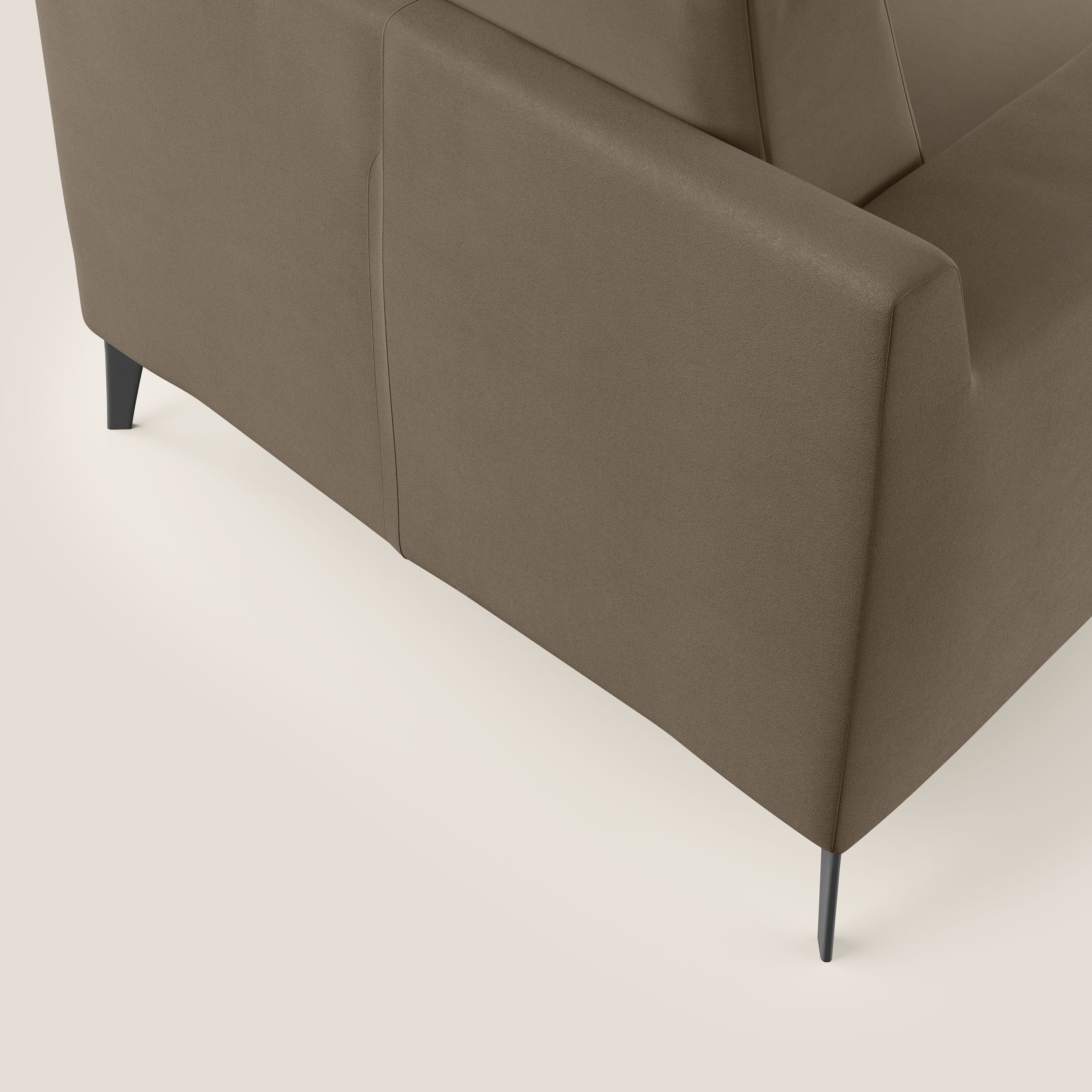 Prestige fauteuil moderne en microfibre détachable T11 marron - Image 6