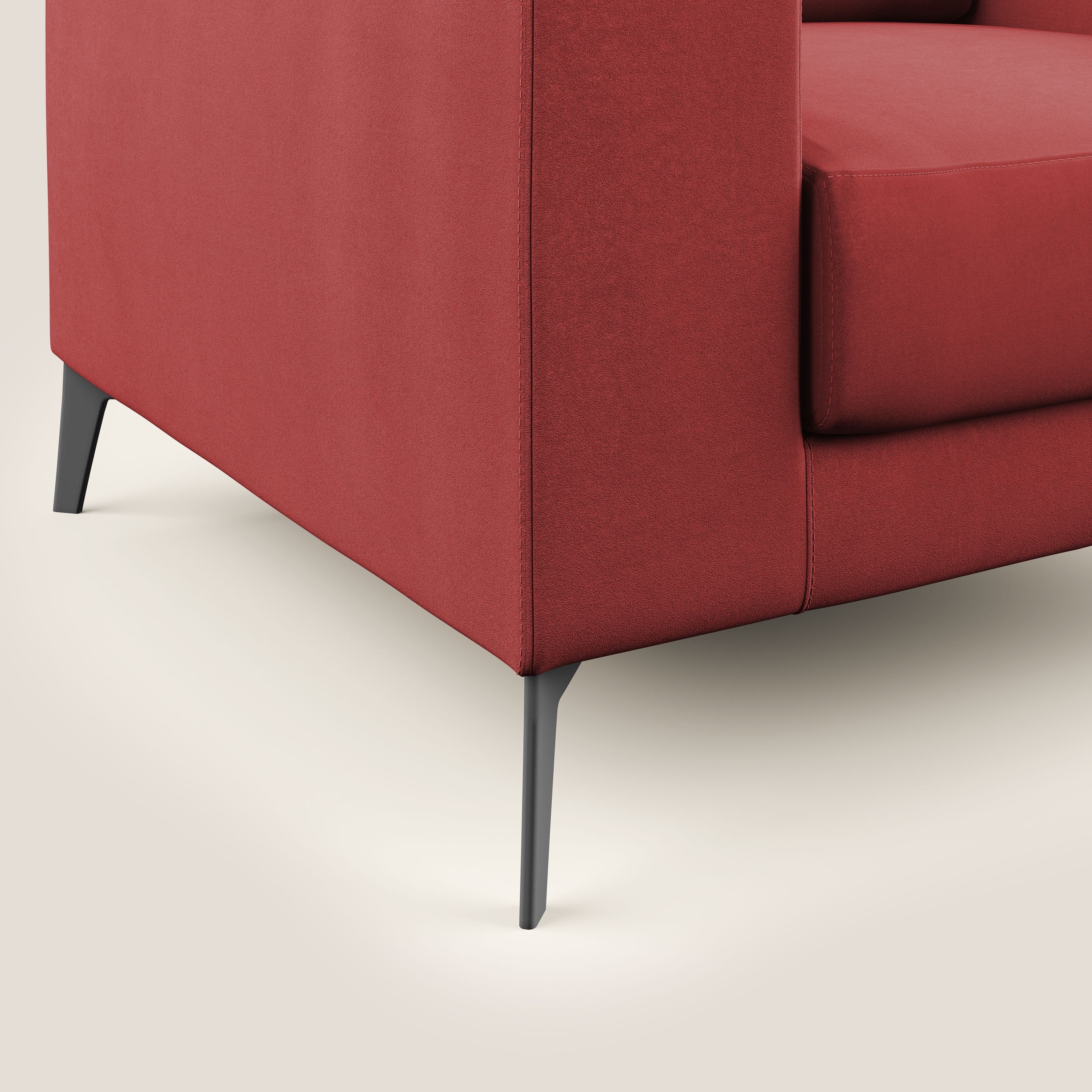 Prestige fauteuil moderne en microfibre détachable T11 rouge - Image 6