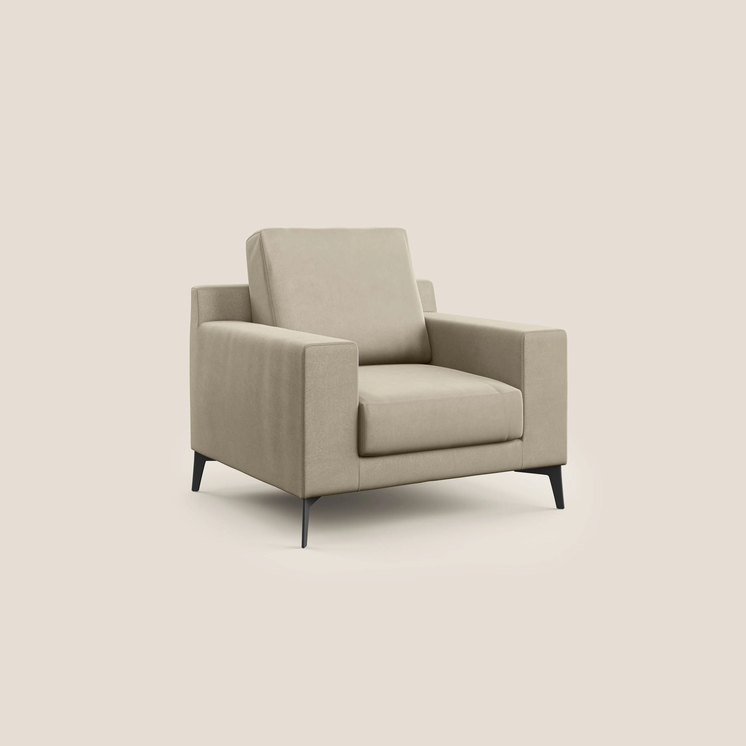 Prestige fauteuil moderne en microfibre détachable T11 Taupe tortora - Image 2