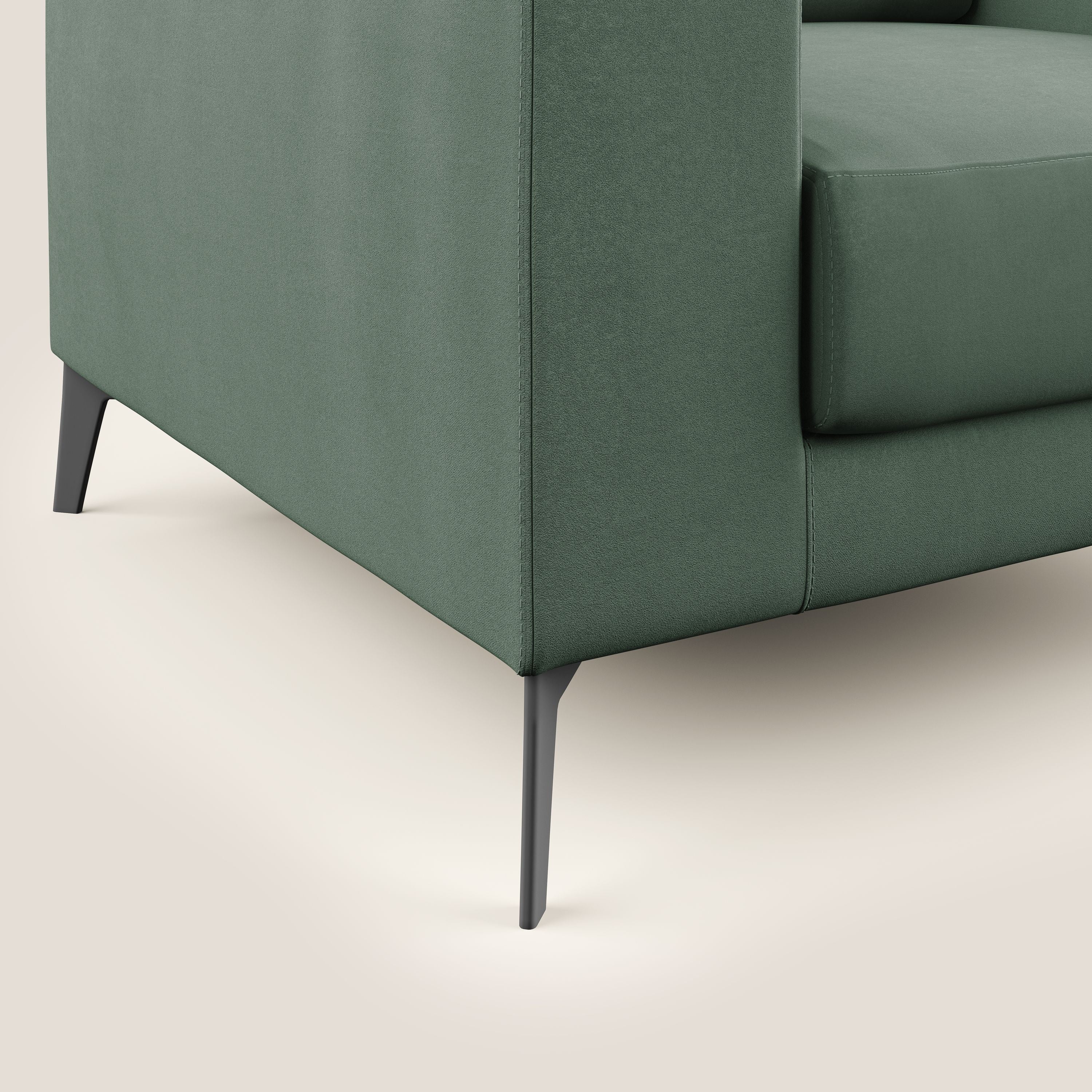 Prestige fauteuil moderne en microfibre détachable T11 vert - Image 5