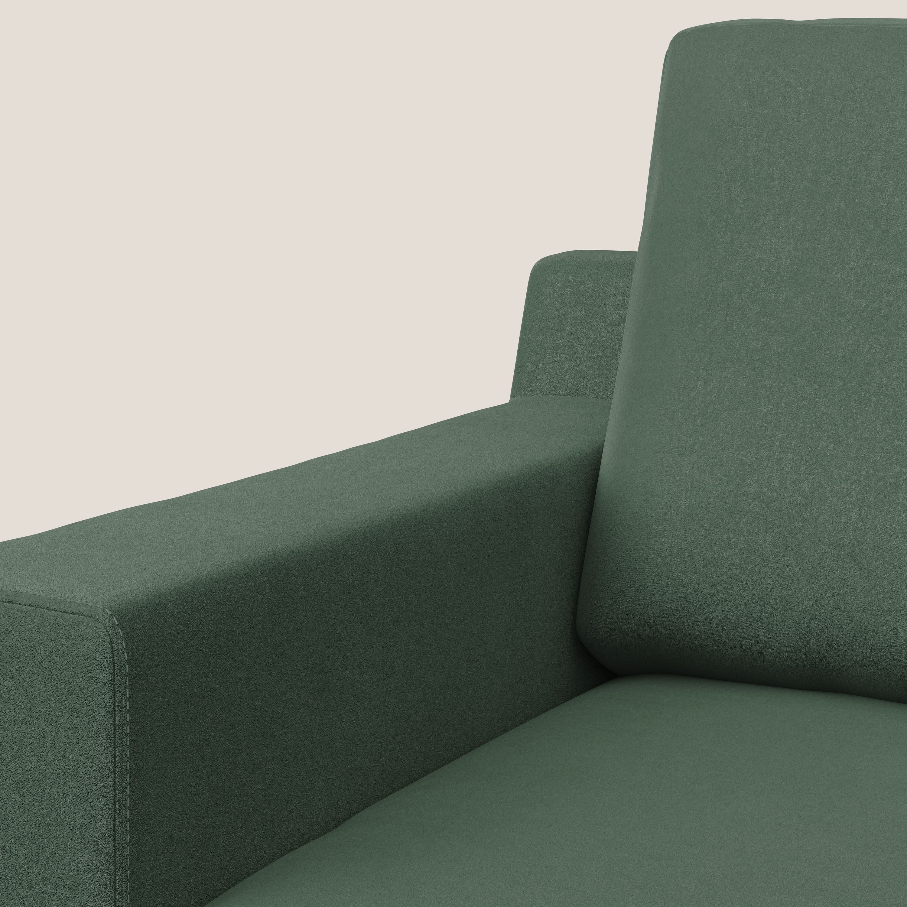 Prestige fauteuil moderne en microfibre détachable T11 vert - Image 7