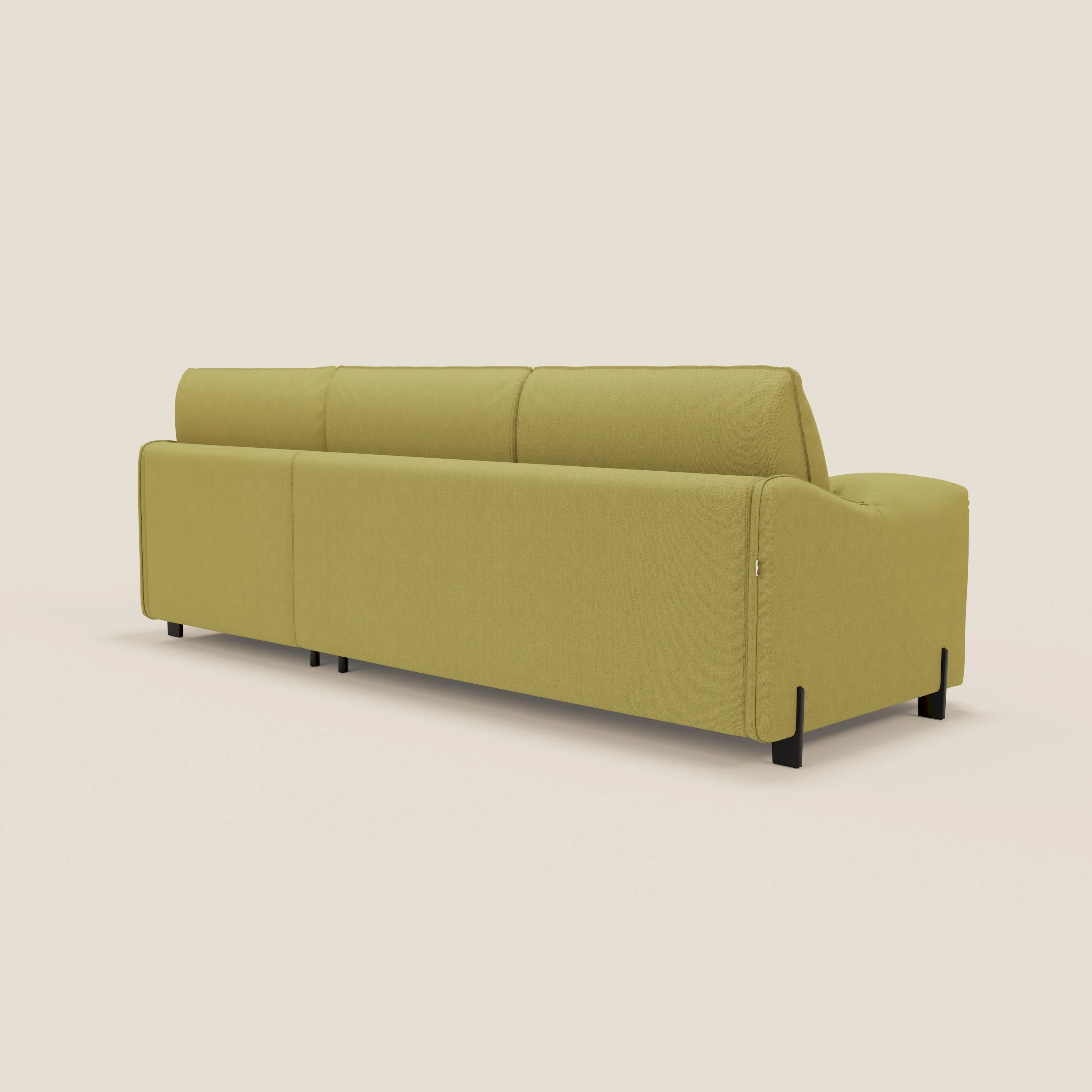 Primula Canapé convertible d'angle avec matelas H18 cm et chaise longue coffre en tissu détachable T05 jaune - Image 7