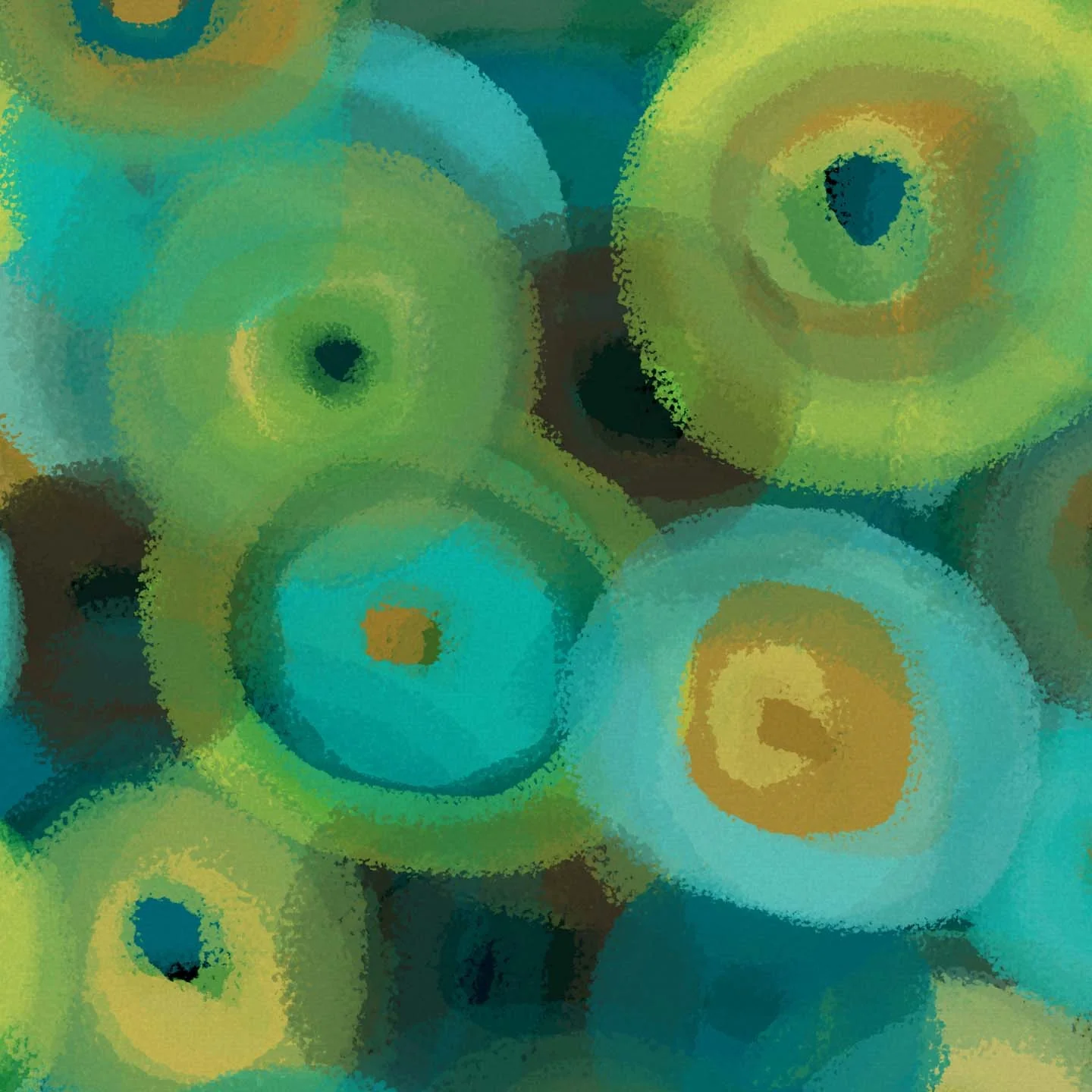 Brush-circle collection coussins à fantaisie multicouleur en velours imperméable vert - Image 2