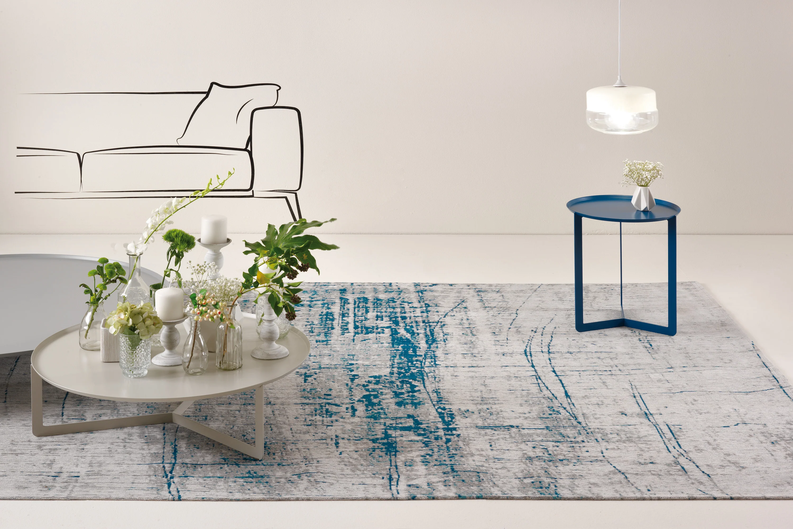 Raggio-di-luna tapis en coton à motifs abstraits - Image 6