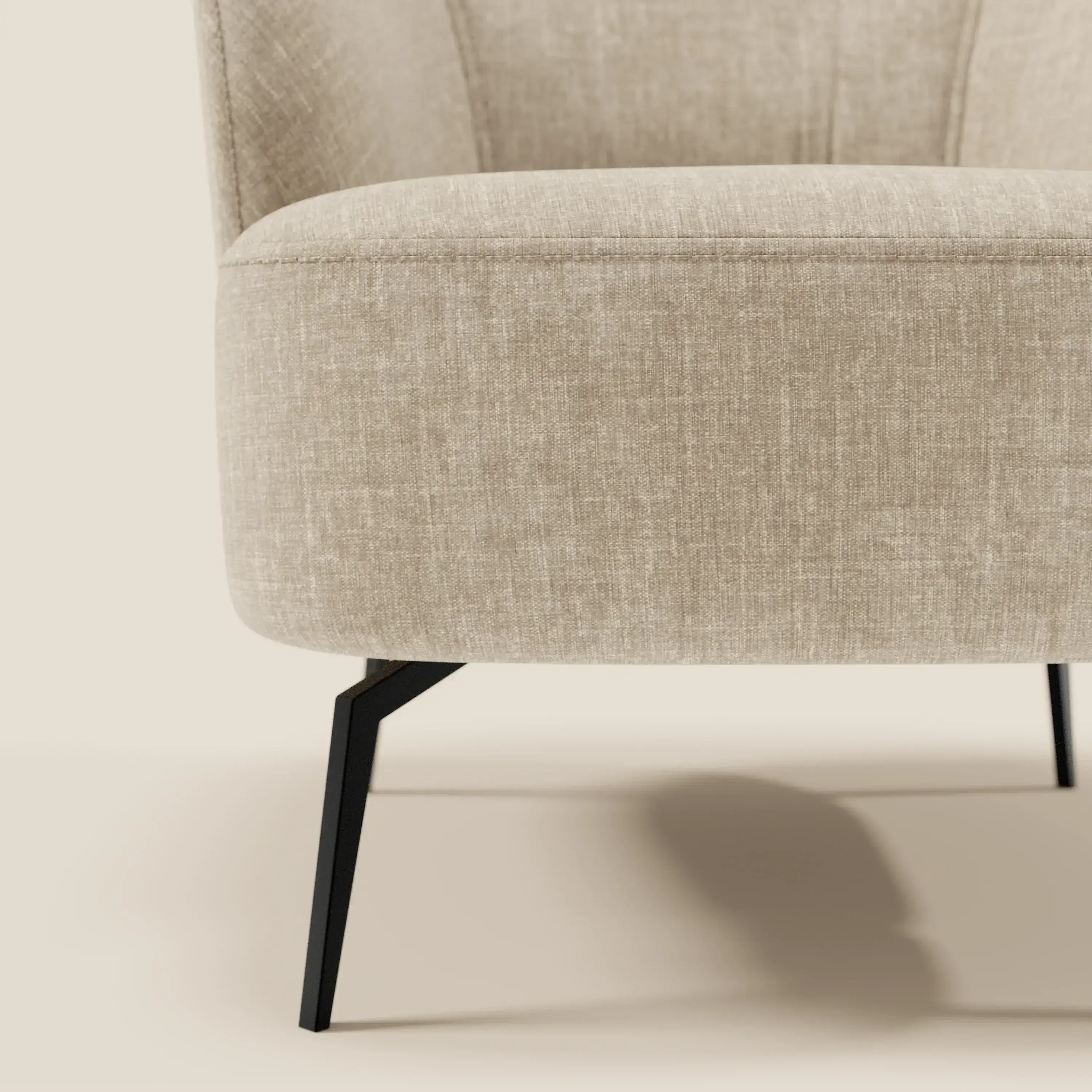 Renoa Fauteuil d'élégance moderne en tissu lavable T24 beige - Image 7
