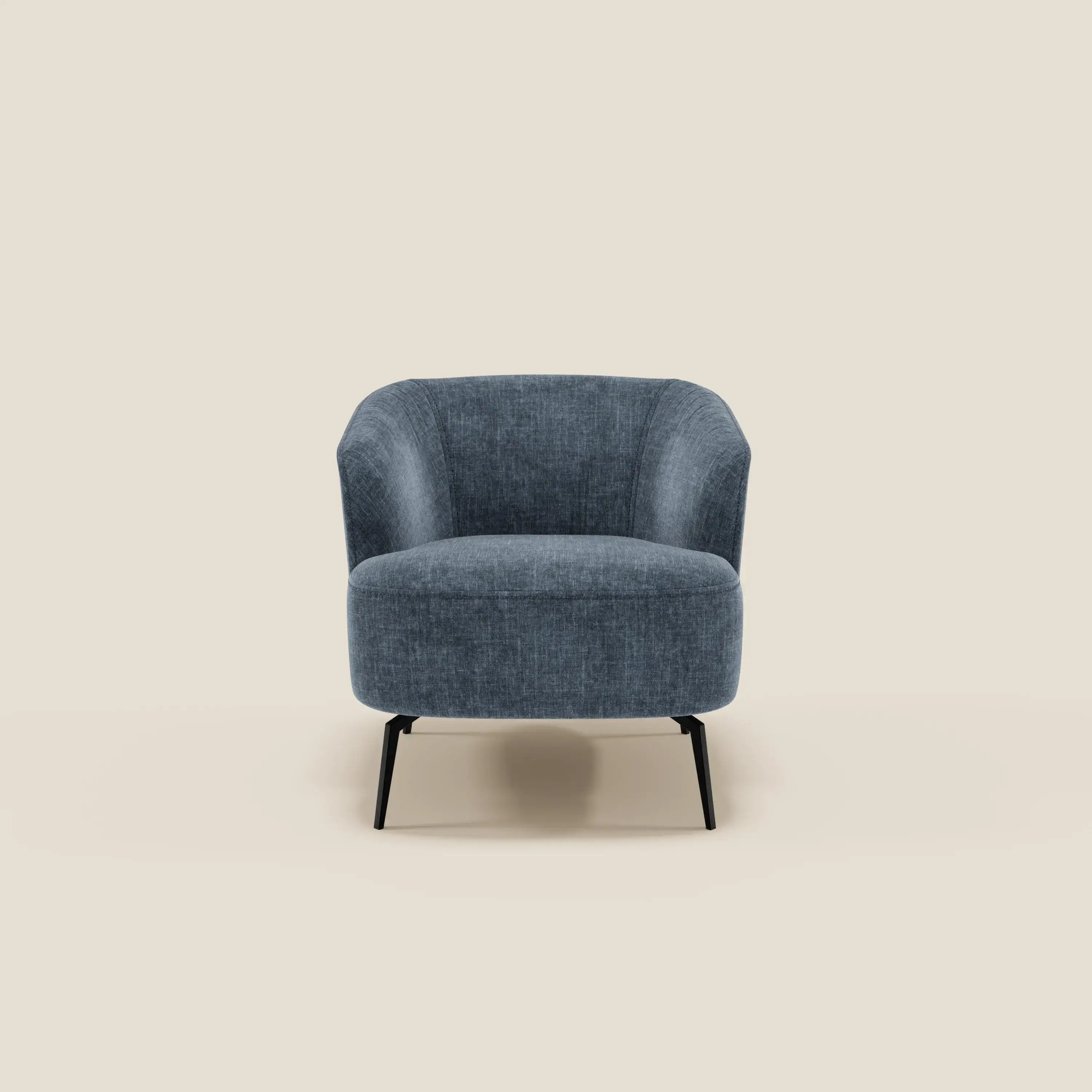 Renoa Fauteuil d'élégance moderne en tissu lavable T24 bleu ardoise
