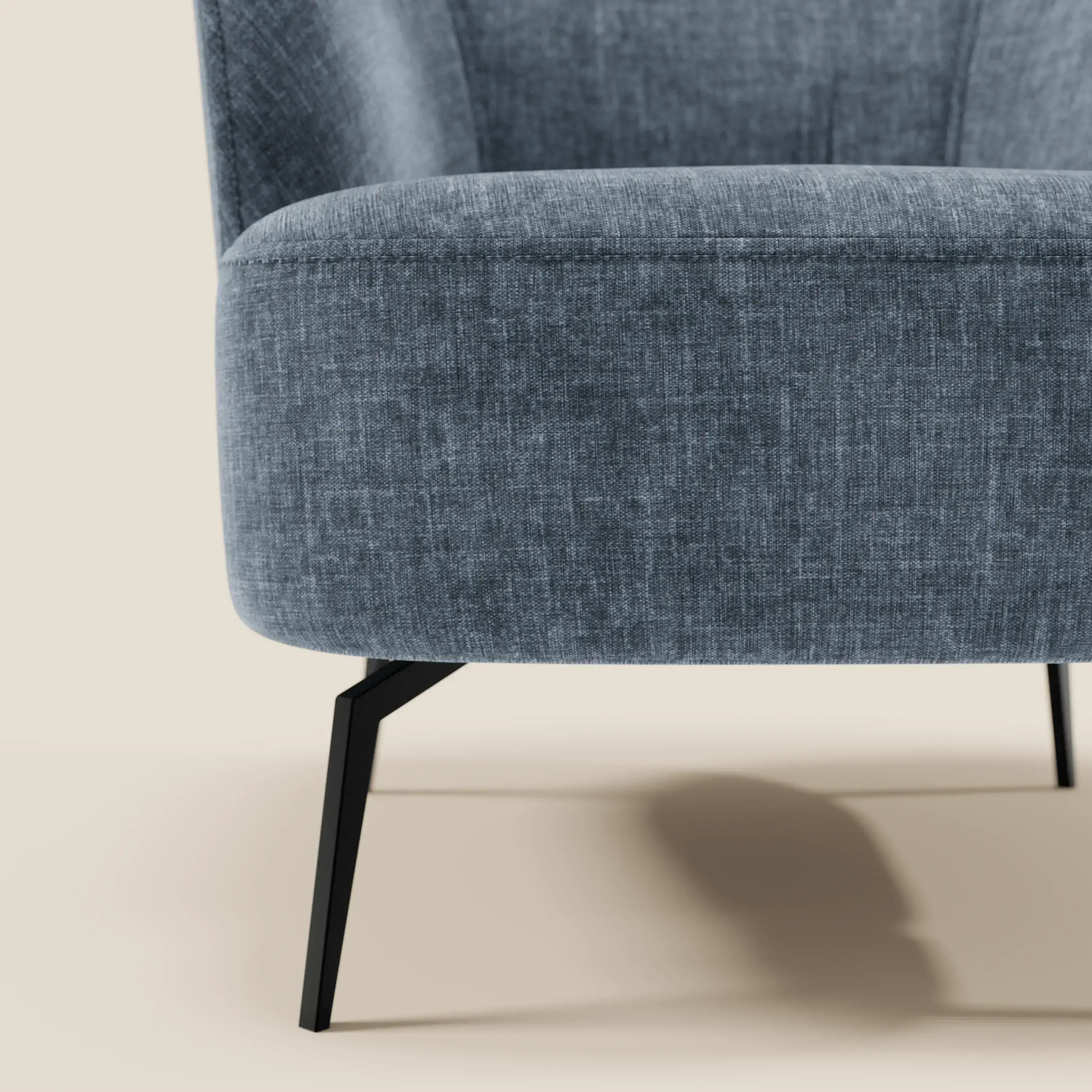 Renoa Fauteuil d'élégance moderne en tissu lavable T24 bleu ardoise - Image 7