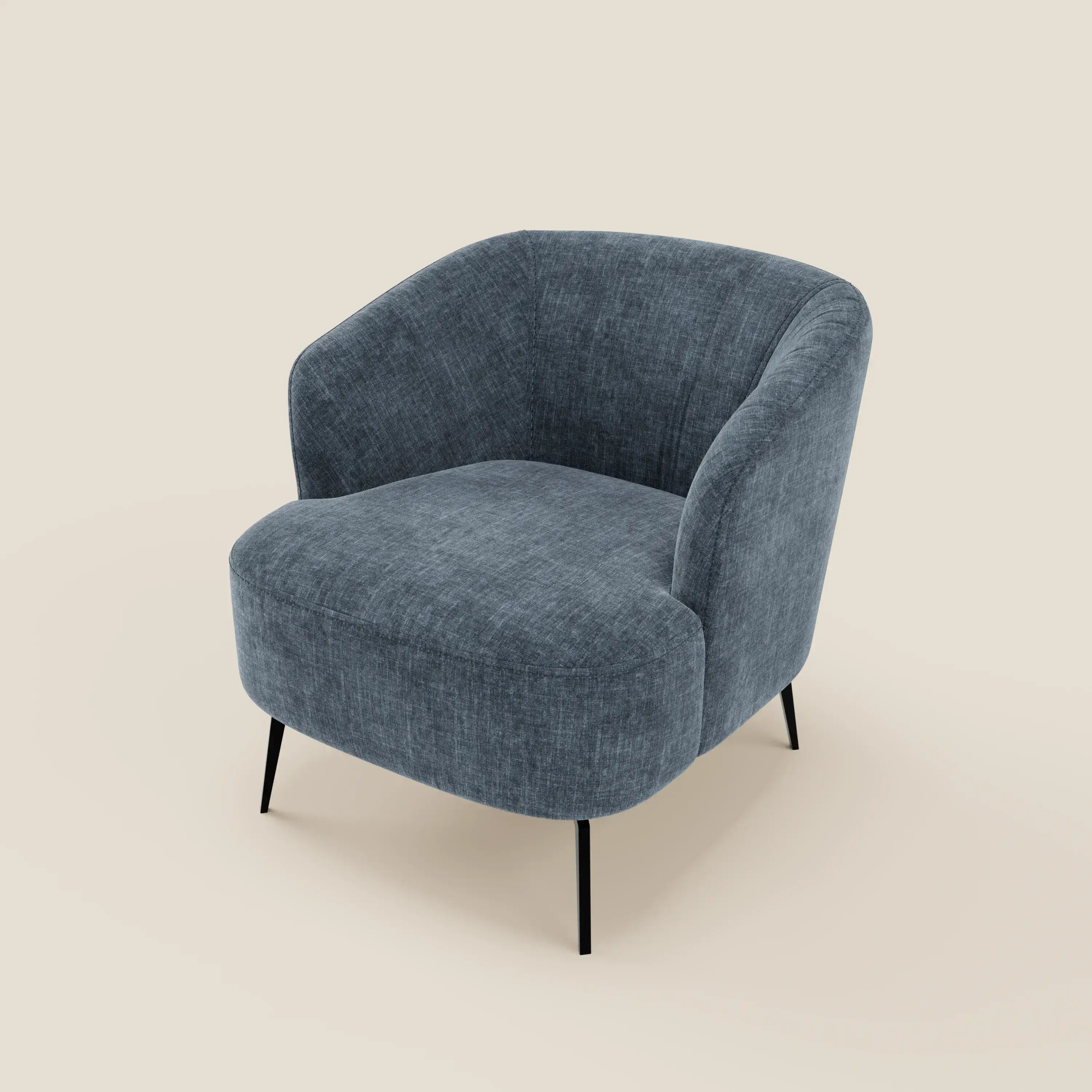 Renoa Fauteuil d'élégance moderne en tissu lavable T24 bleu ardoise - Image 8