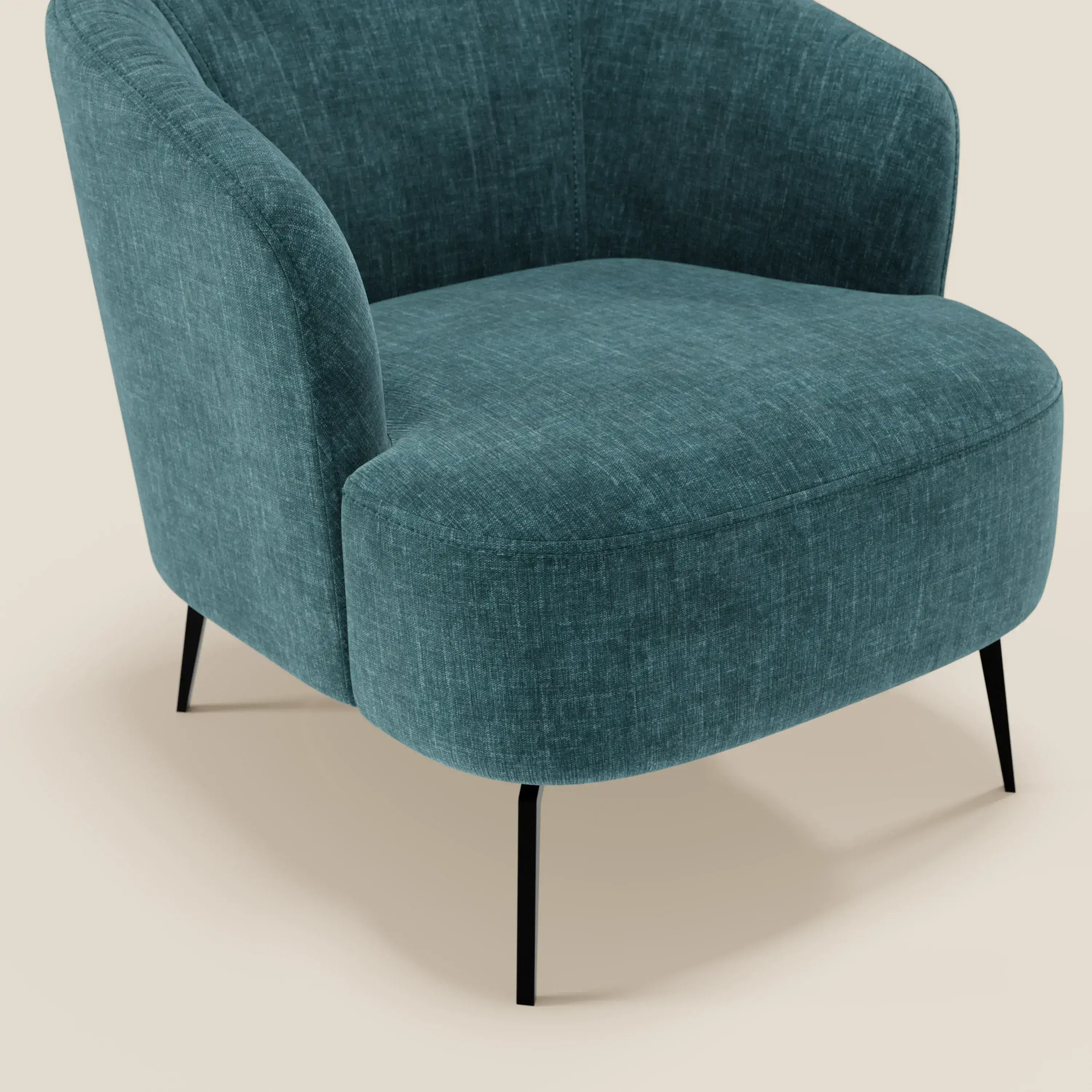 Renoa Fauteuil d'élégance moderne en tissu lavable T24 bleu canard - Image 5