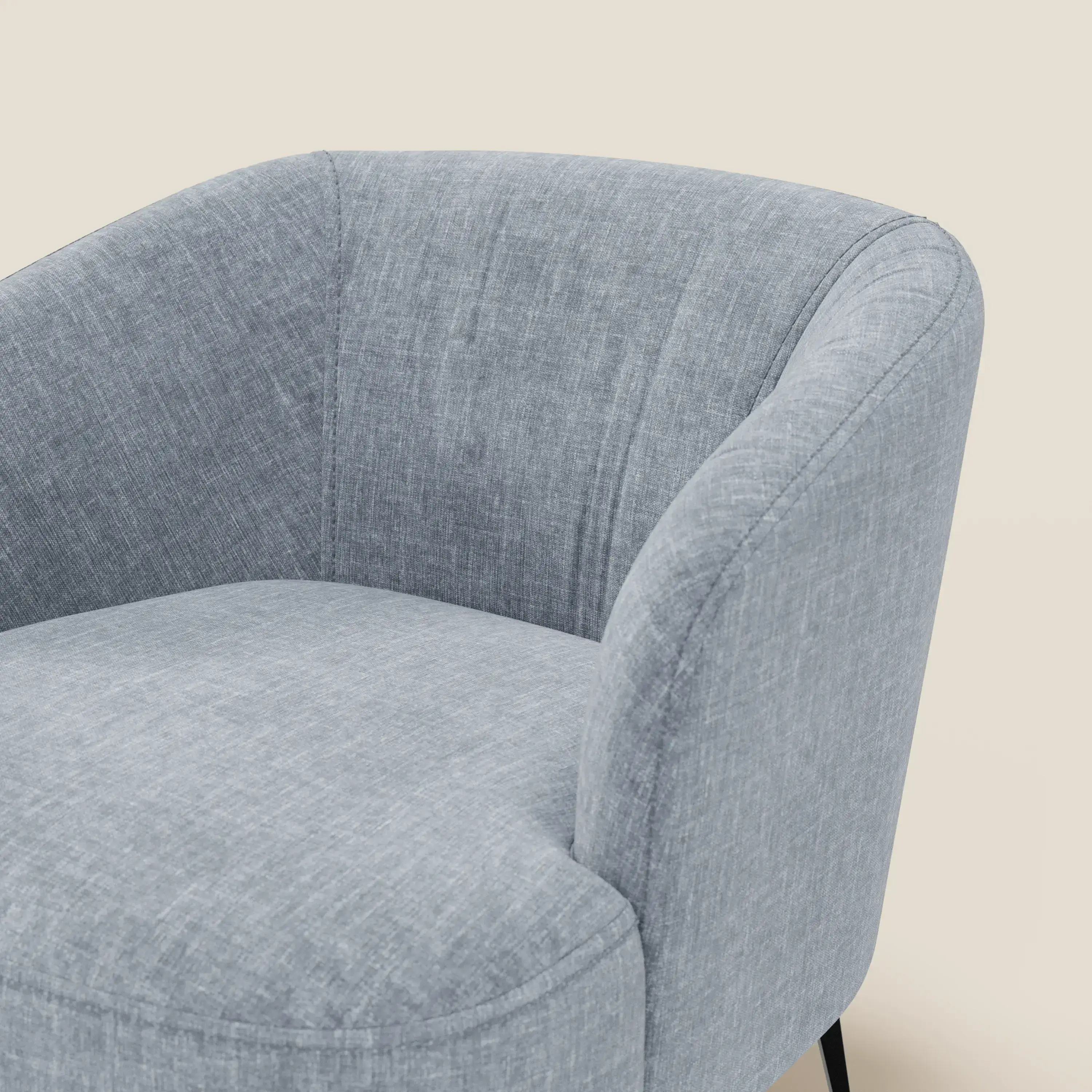 Renoa Fauteuil d'élégance moderne en tissu lavable T24 bleu pastel - Image 6