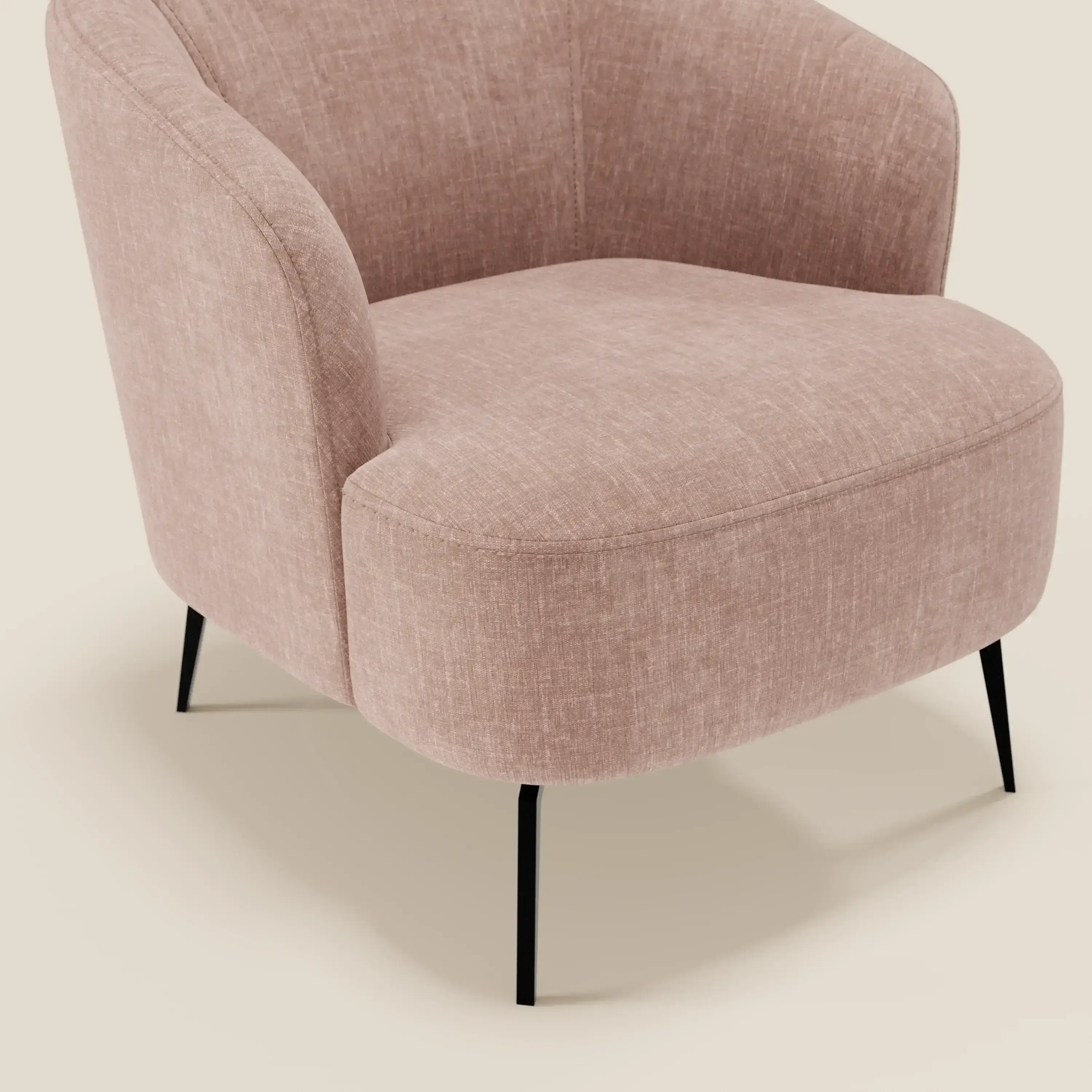 Renoa Fauteuil d'élégance moderne en tissu lavable T24 rose poudré - Image 6