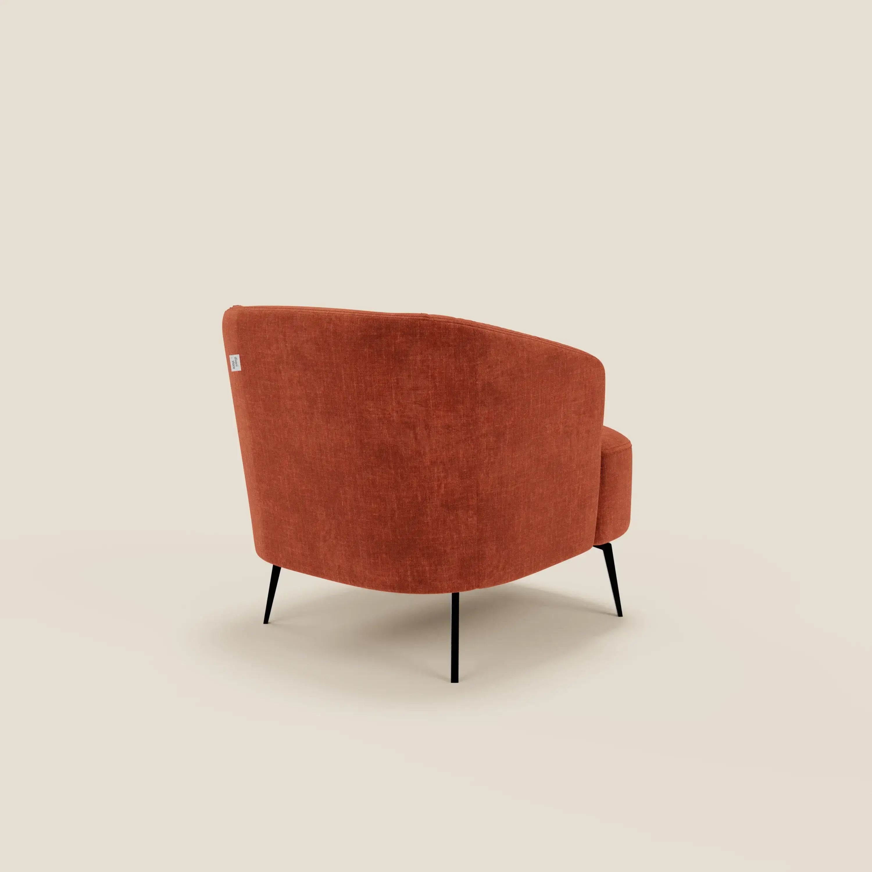 Renoa Fauteuil d'élégance moderne en tissu lavable T24 rouille - Image 4