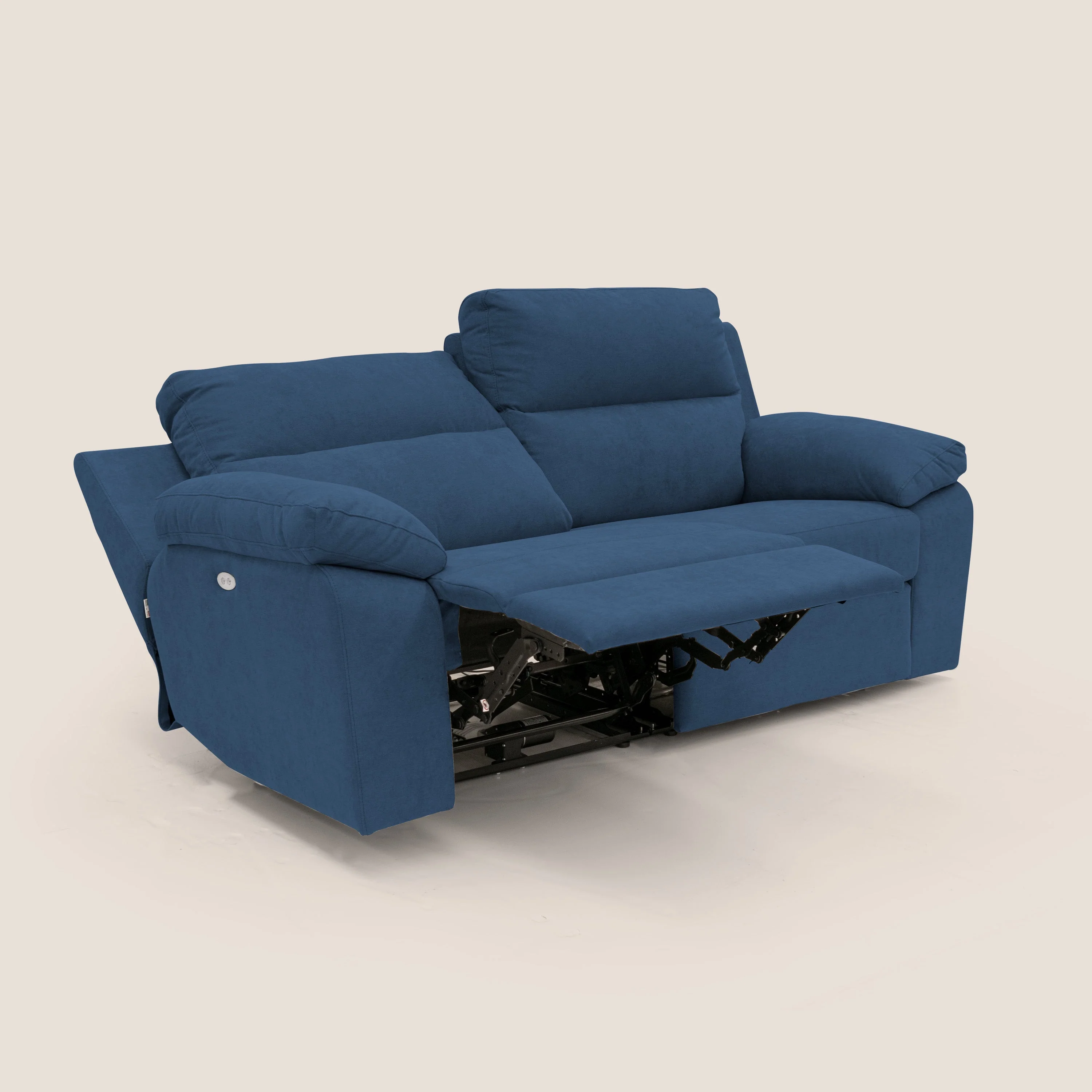 Romeo Canapé avec relax électrique en tissu doux imperméable T02 bleu - Image 7