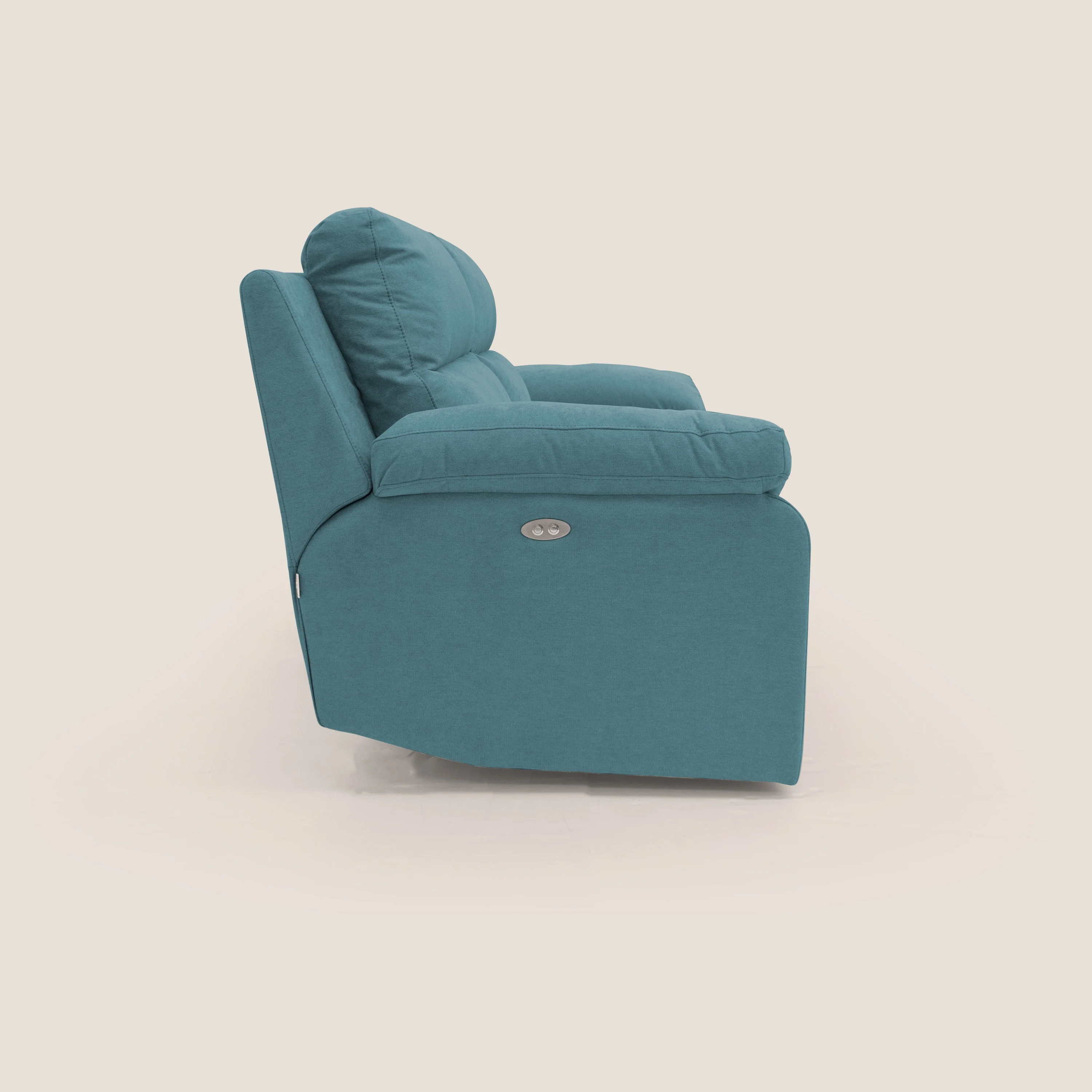 Romeo Canapé avec relax électrique en tissu doux imperméable T02 bleu ciel - Image 9