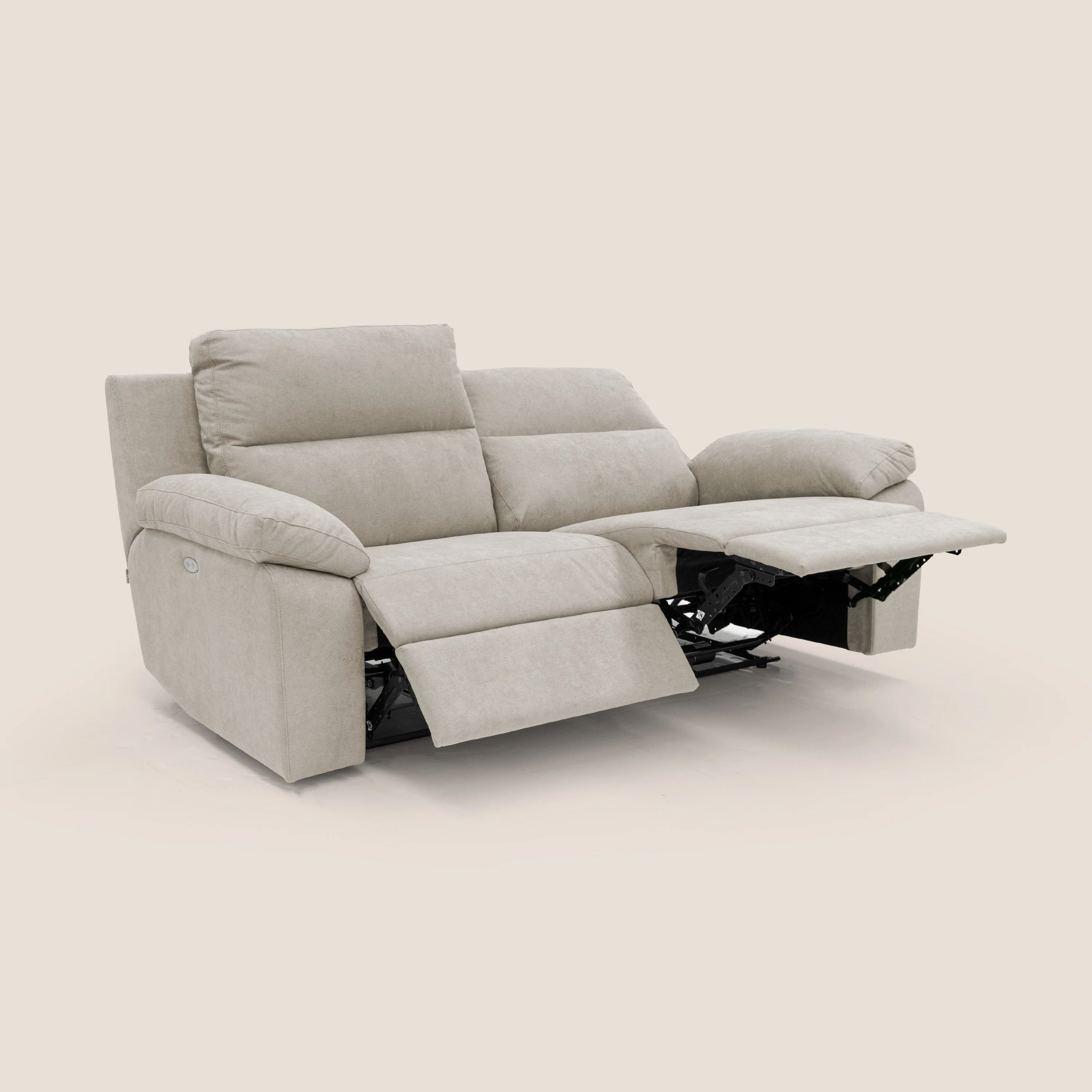 Romeo Canapé avec relax électrique en tissu doux imperméable T02 crème - Image 2