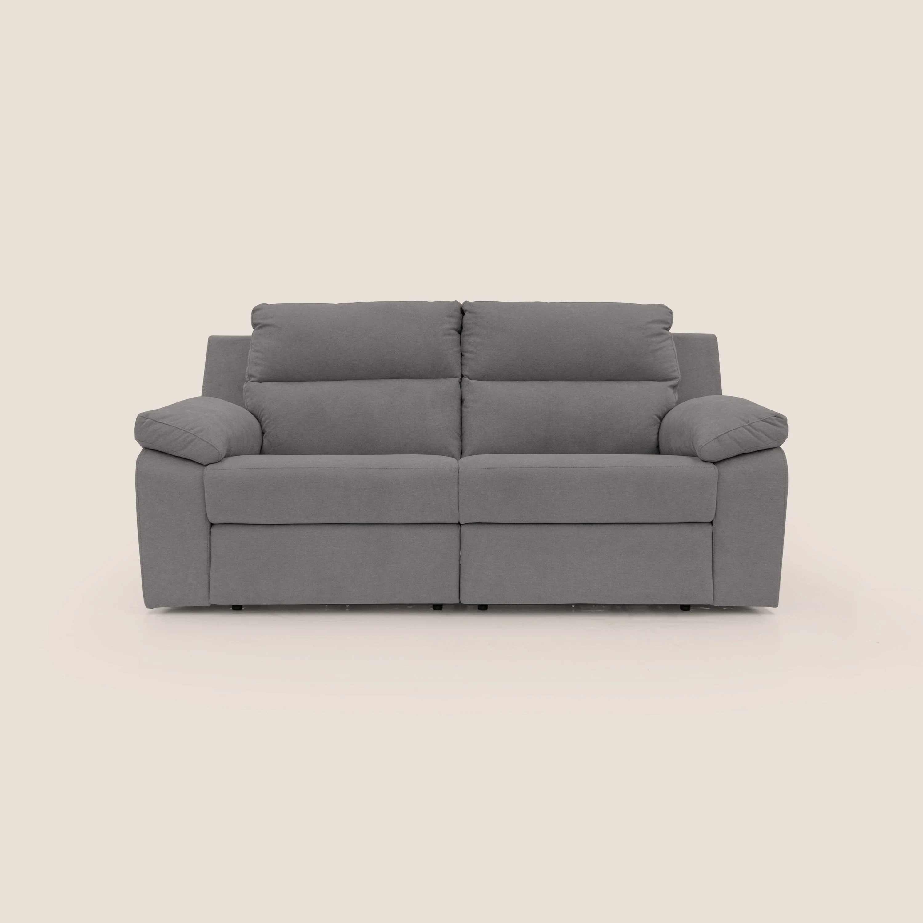 Romeo Canapé avec relax électrique en tissu doux imperméable T02 gris