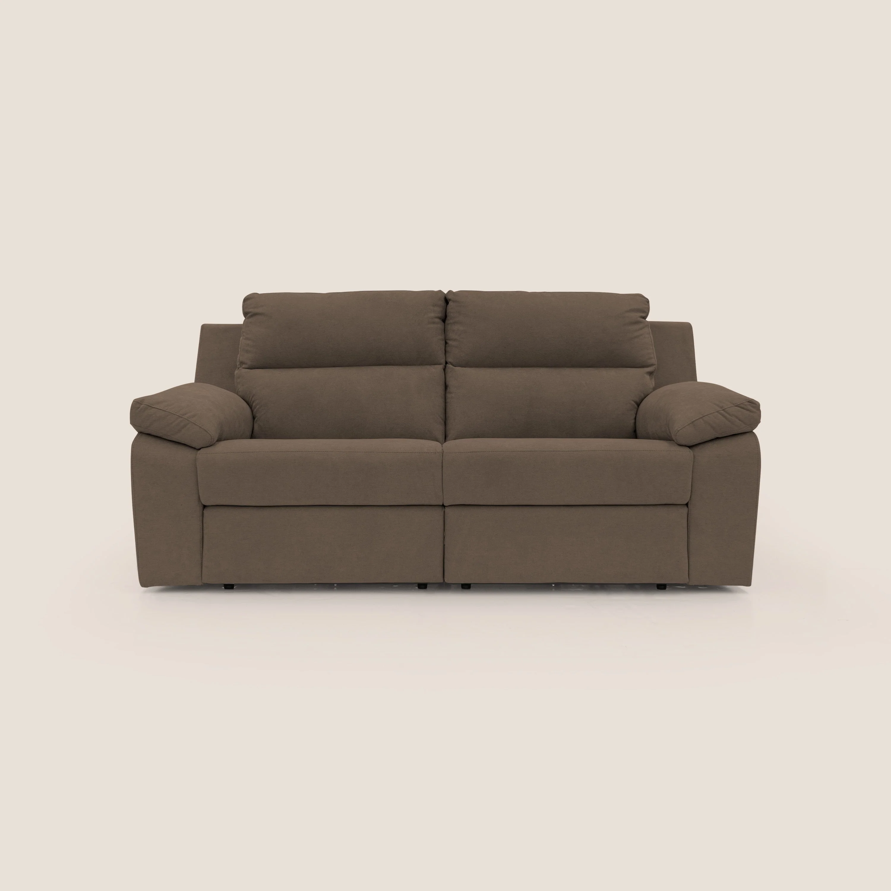 Romeo Canapé avec relax électrique en tissu doux imperméable T02 marron