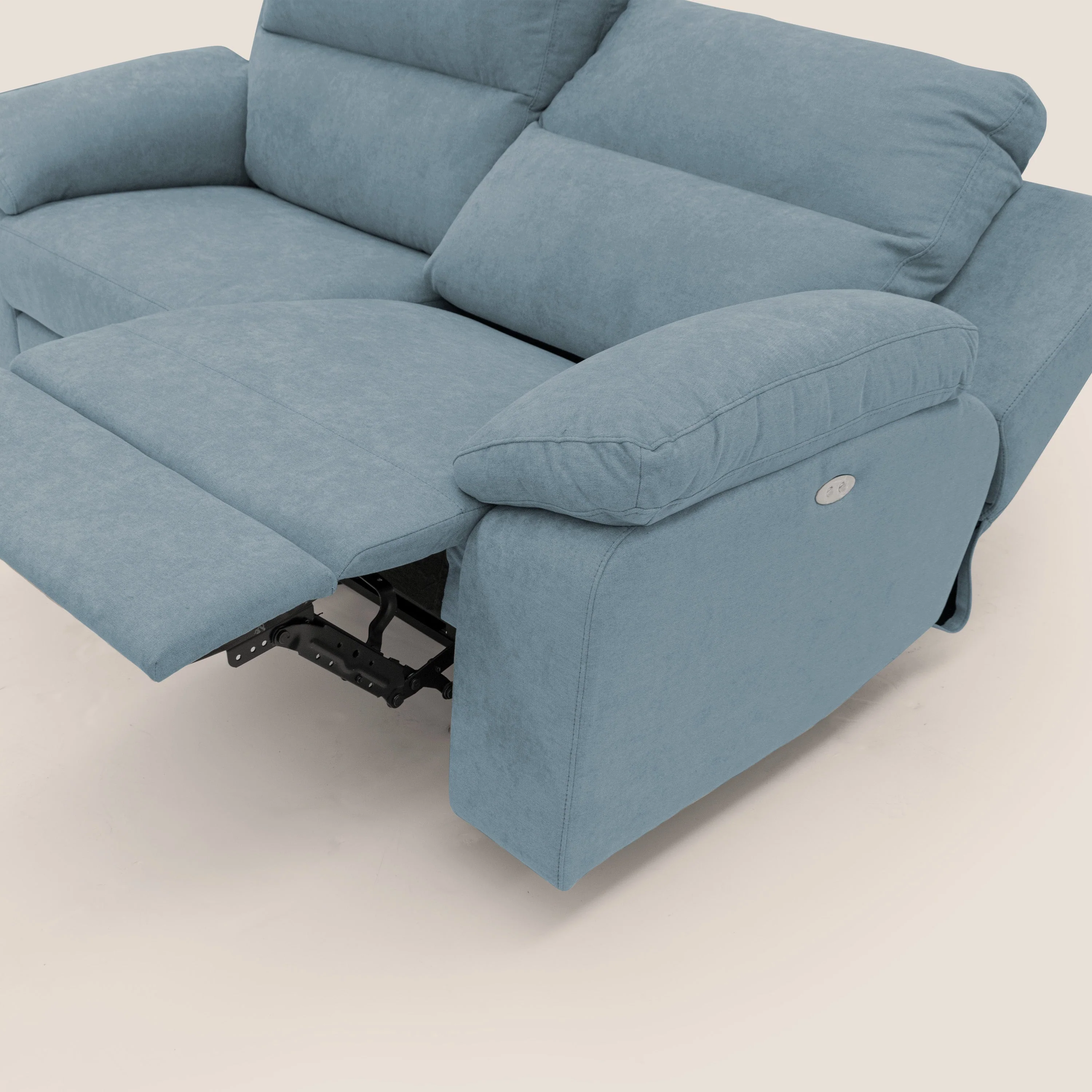 Romeo Canapé avec relax électrique en tissu doux imperméable T02 sucre glace - Image 10