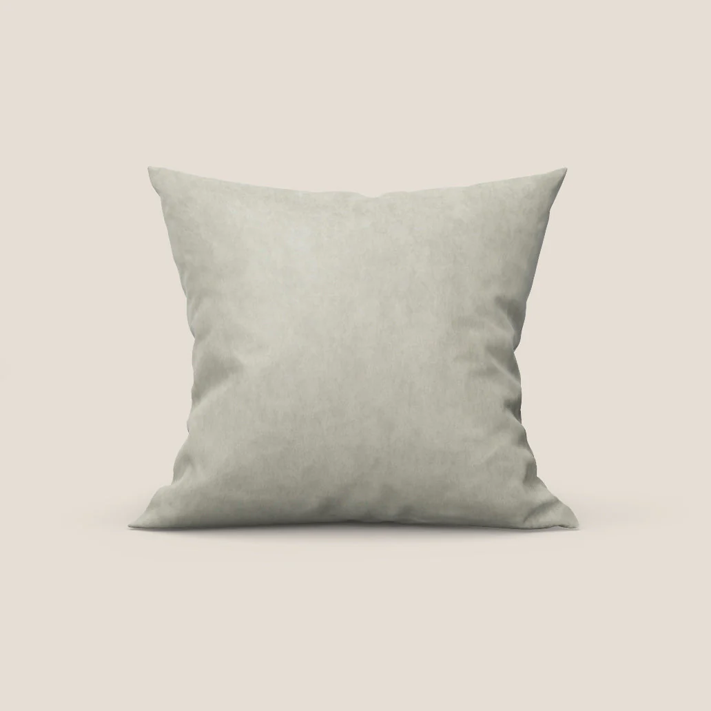 Rotterdam coussin disponible en plusieurs couleurs, en microfibre effet velours satiné imperméable T09 crème
