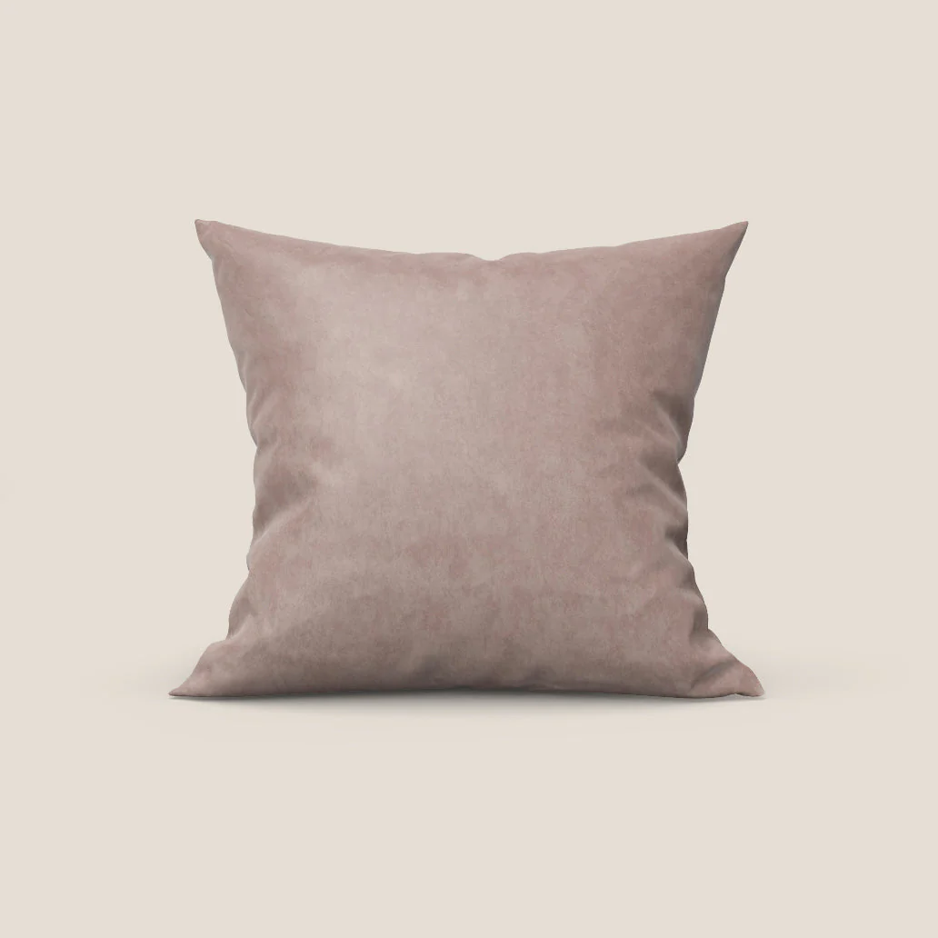 Rotterdam coussin disponible en plusieurs couleurs, en microfibre effet velours satiné imperméable T09 rose