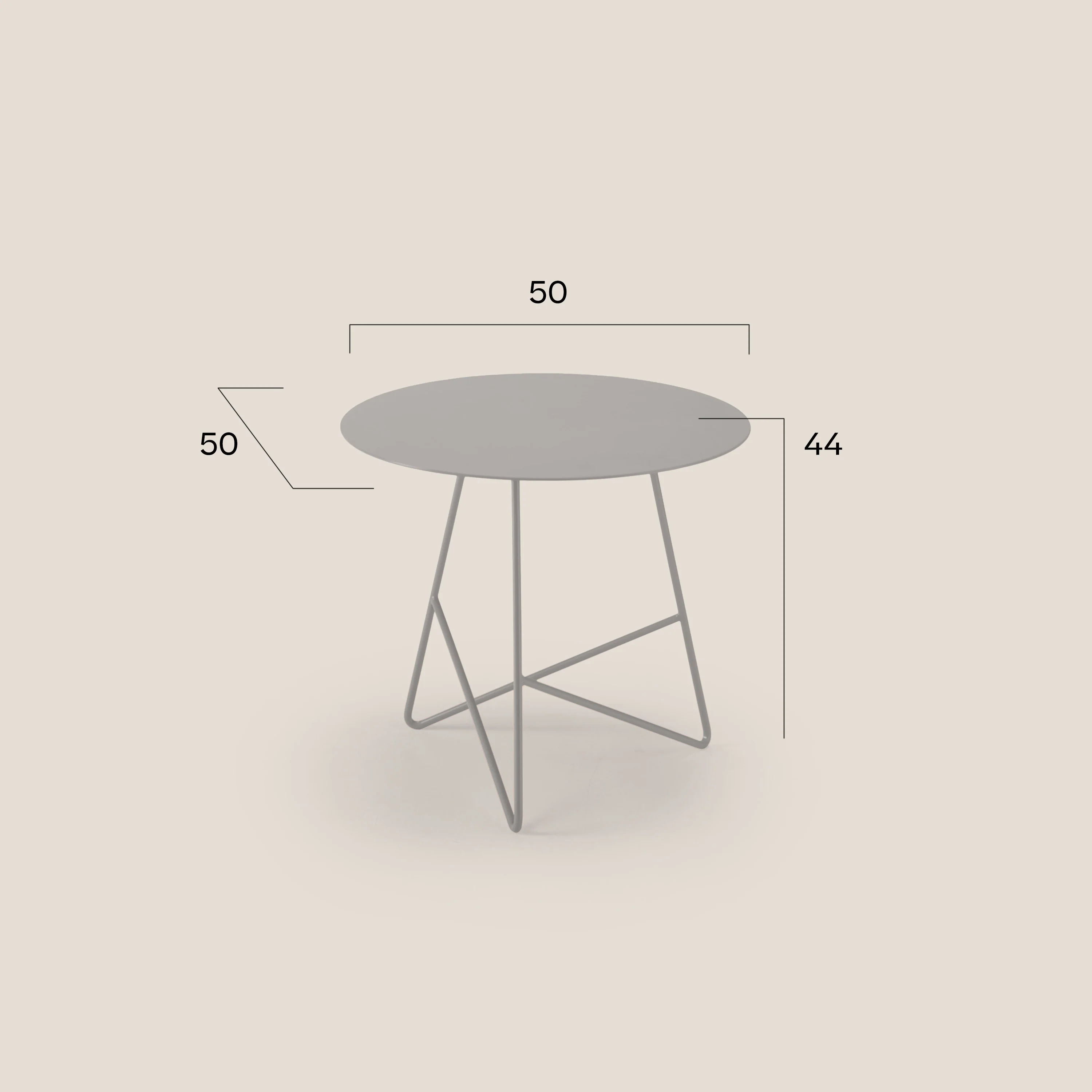 Ermione Table basse ronde en métal h44 - Image 3
