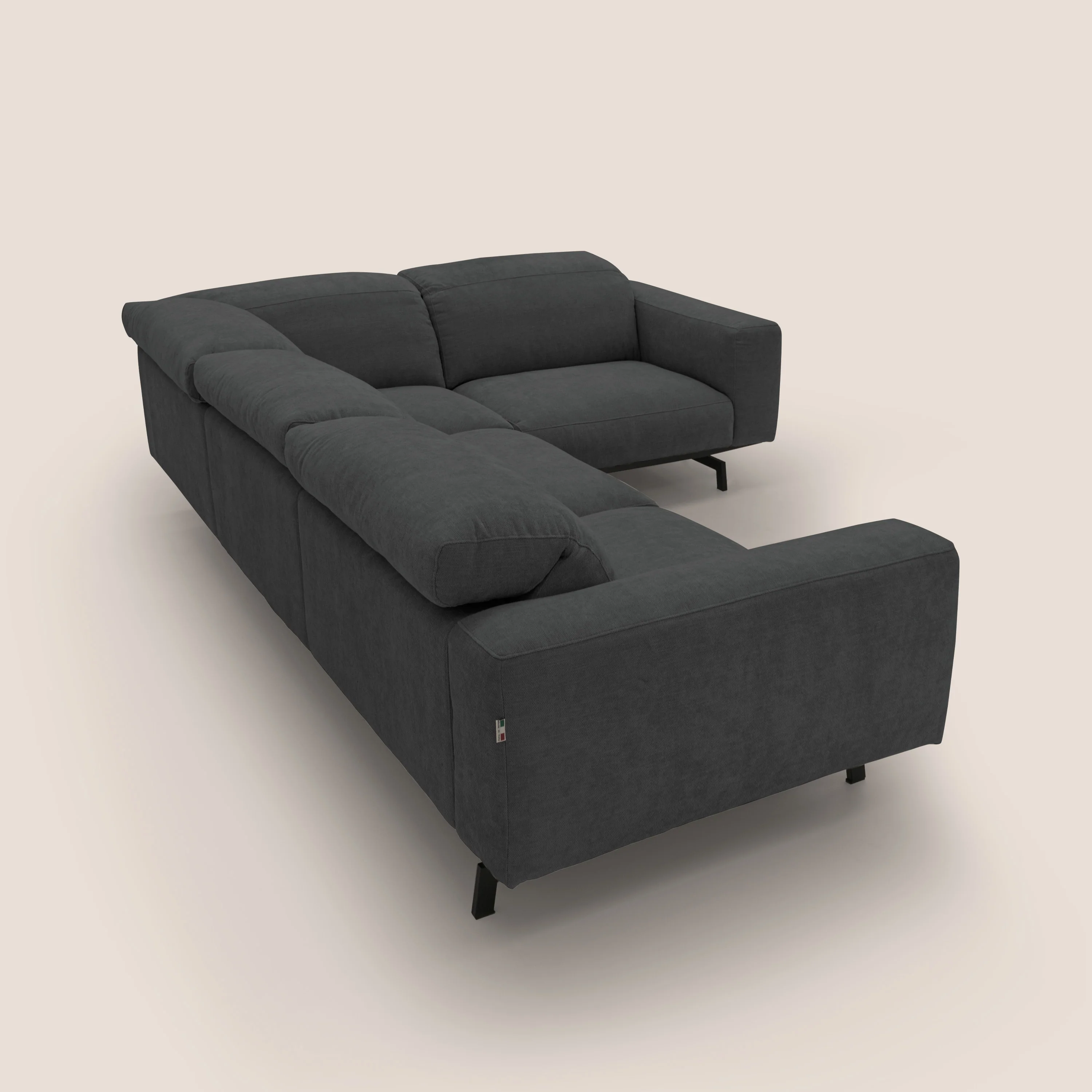 Sakura CanapĂ© d'angle RĂVERSIBLE et modulable en tissu doux et impermĂ©able T14 anthracite - Image 10